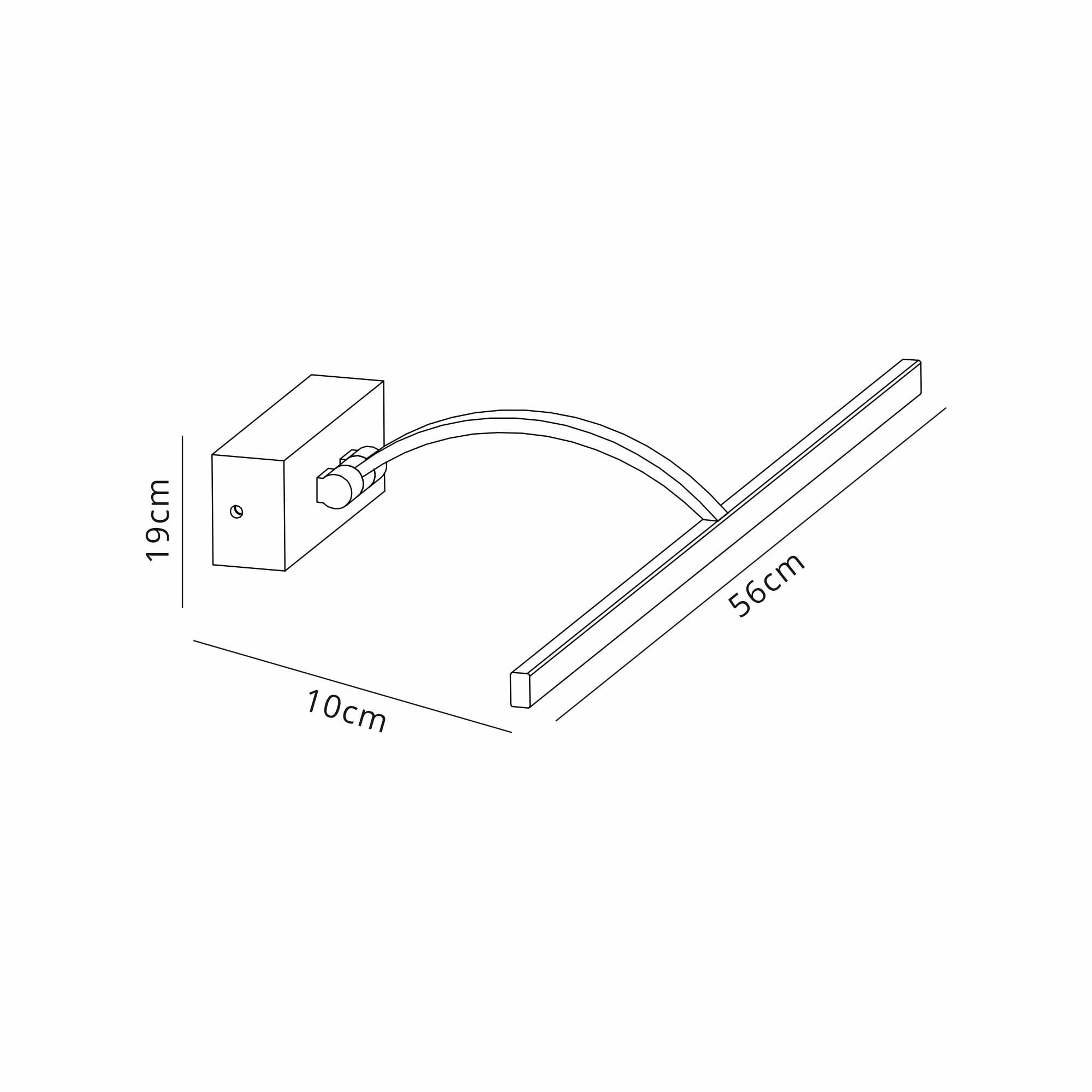 Fabula Plumtree Large 1 Arm LED Wall Lamp/Picture Light - Antique Brass