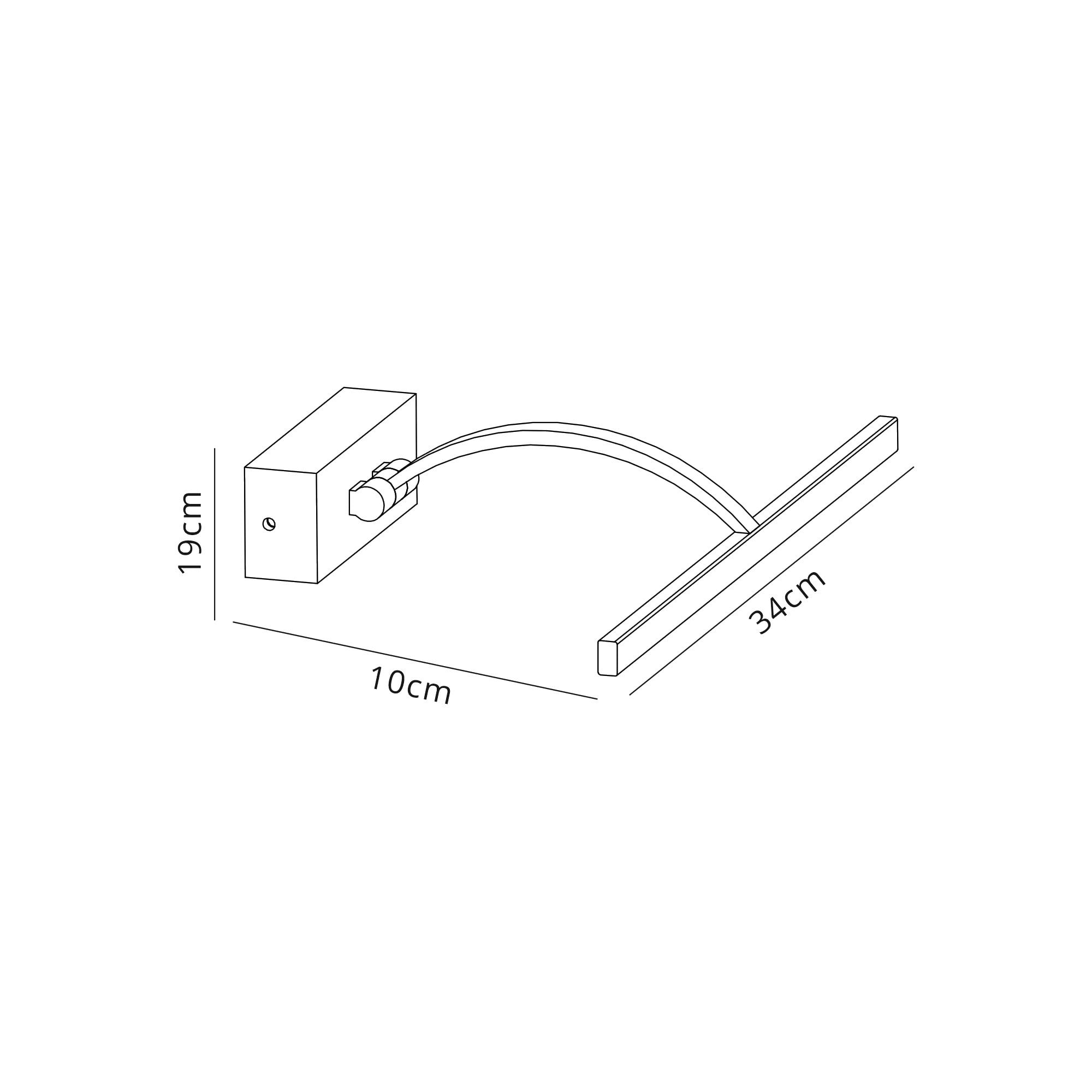 Fabula Plumtree Small 1 Arm LED Wall Lamp/Picture Light - Sand Black