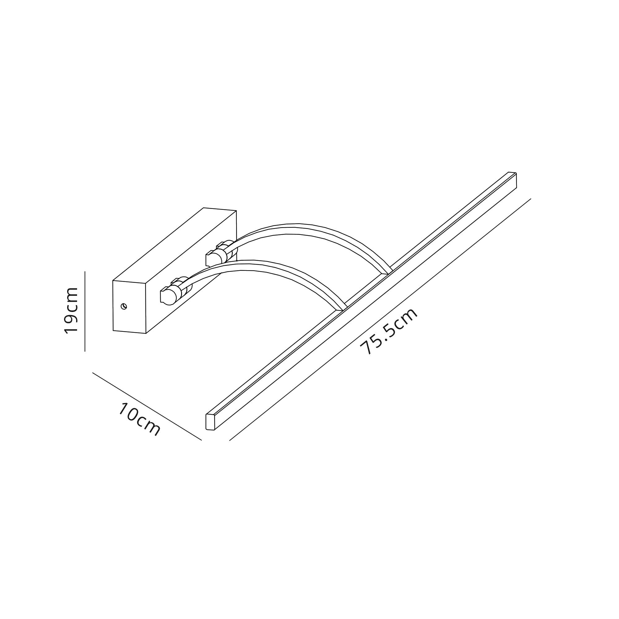 Fabula Plumtree Small 2 Arm LED Wall Lamp/Picture Light - Sand Black
