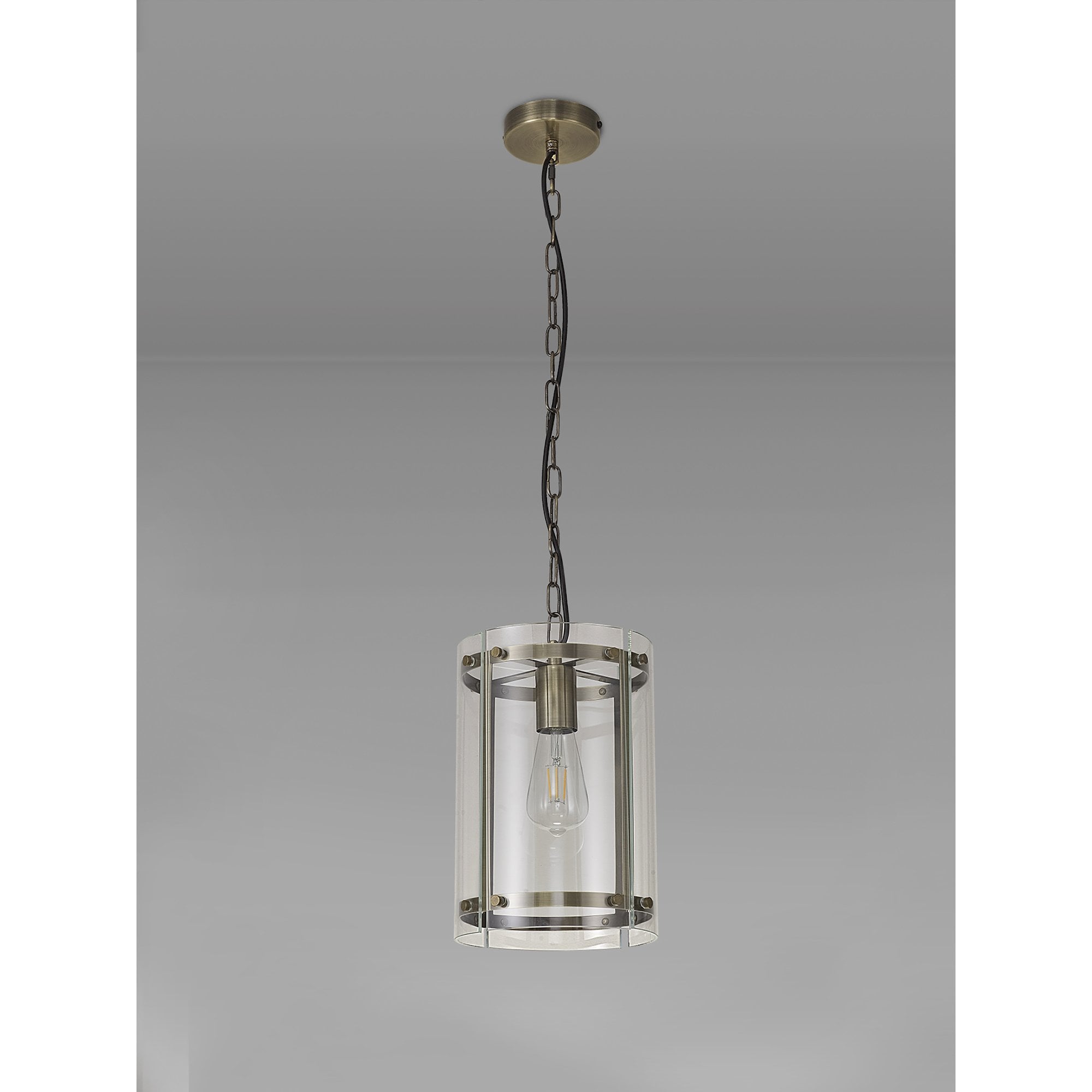 Fabula Regents Single Pendant - Antique Brass