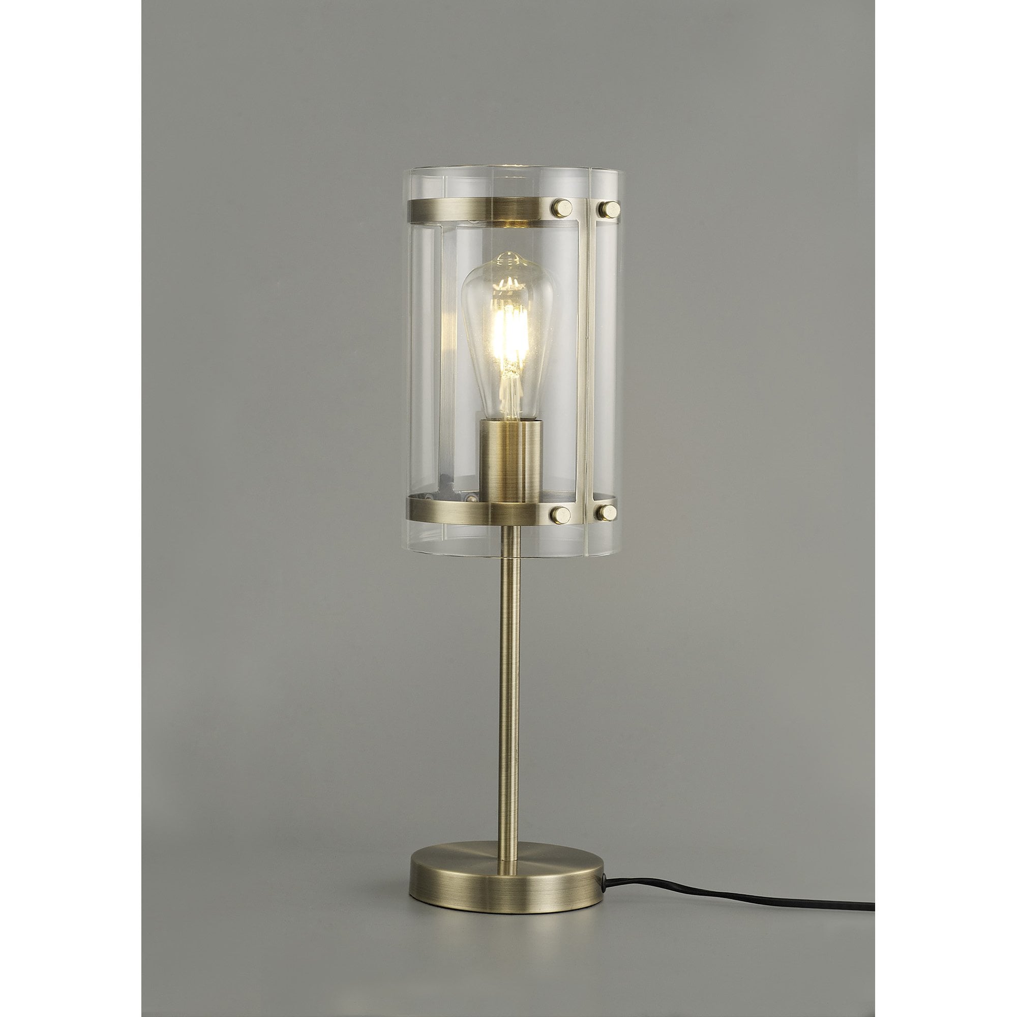 Fabula Regents Single Table Lamp - Antique Brass