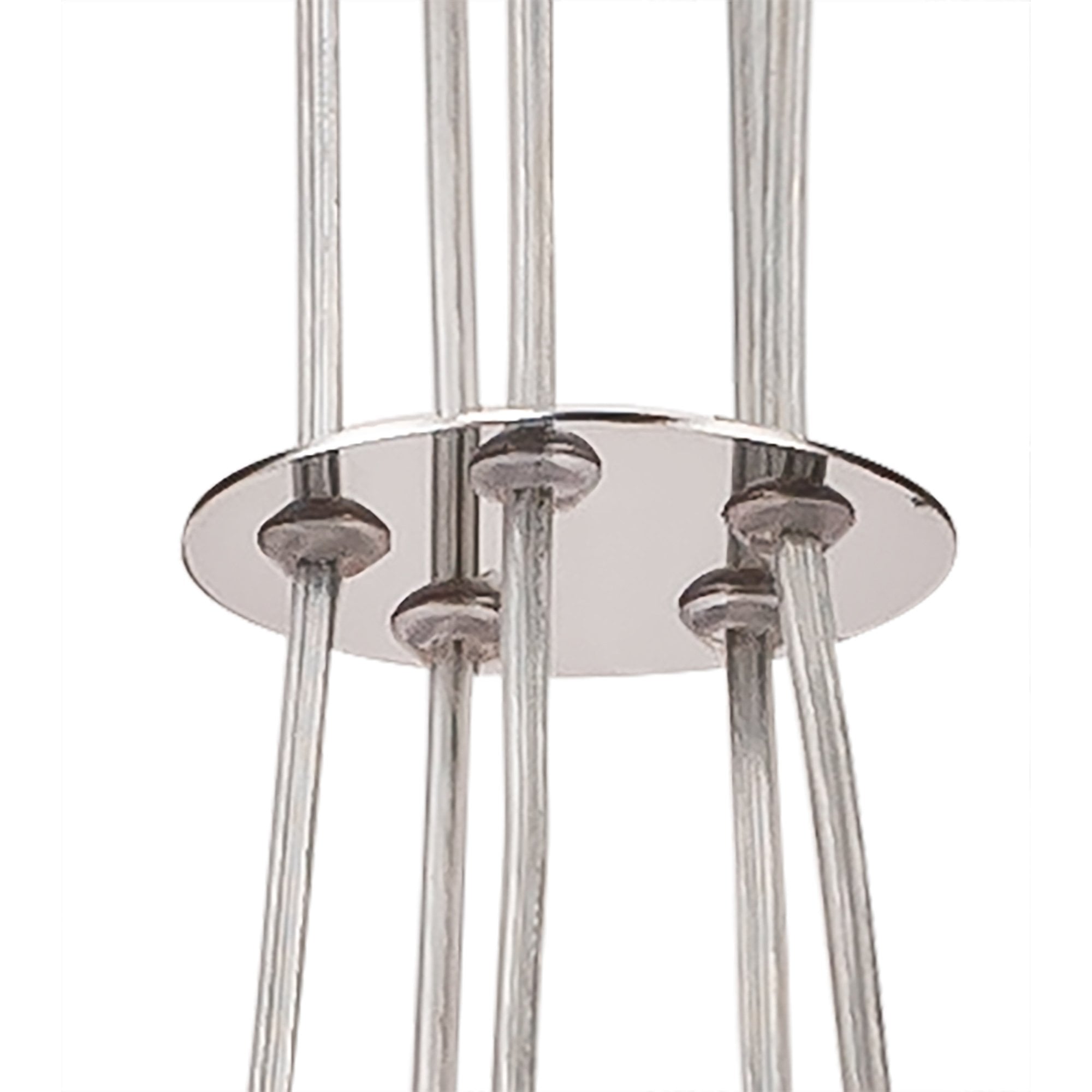 Fabula Roding 5 Light Pendant - Polished Chrome & Iridescent Glass