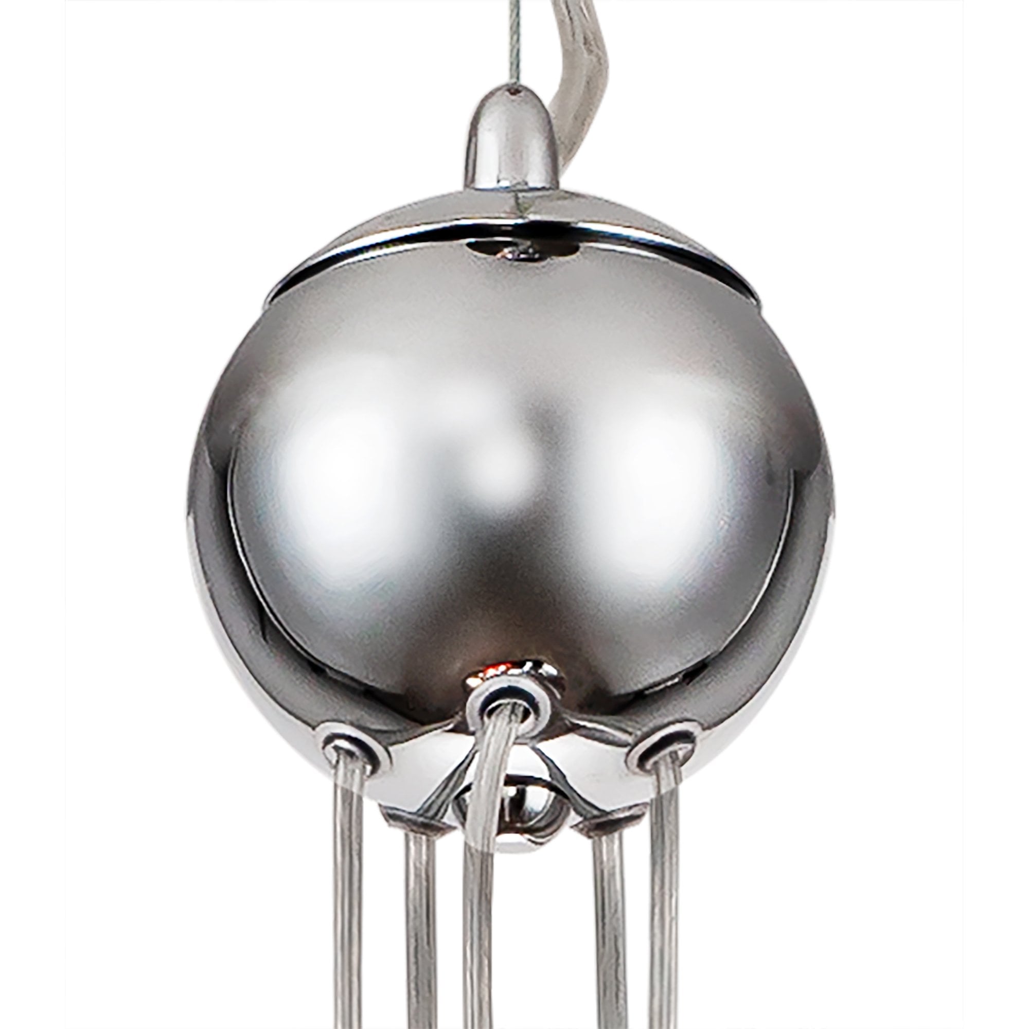 Fabula Roding 5 Light Pendant - Polished Chrome & Iridescent Glass