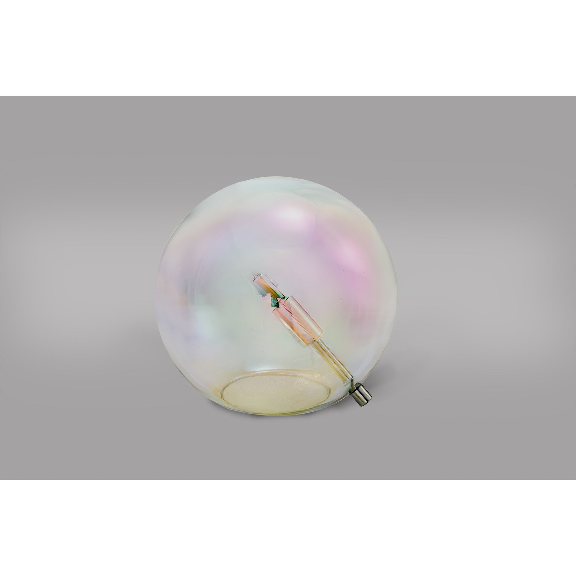 Fabula Roding Single Table Lamp - Polished Chrome & Iridescent Glass