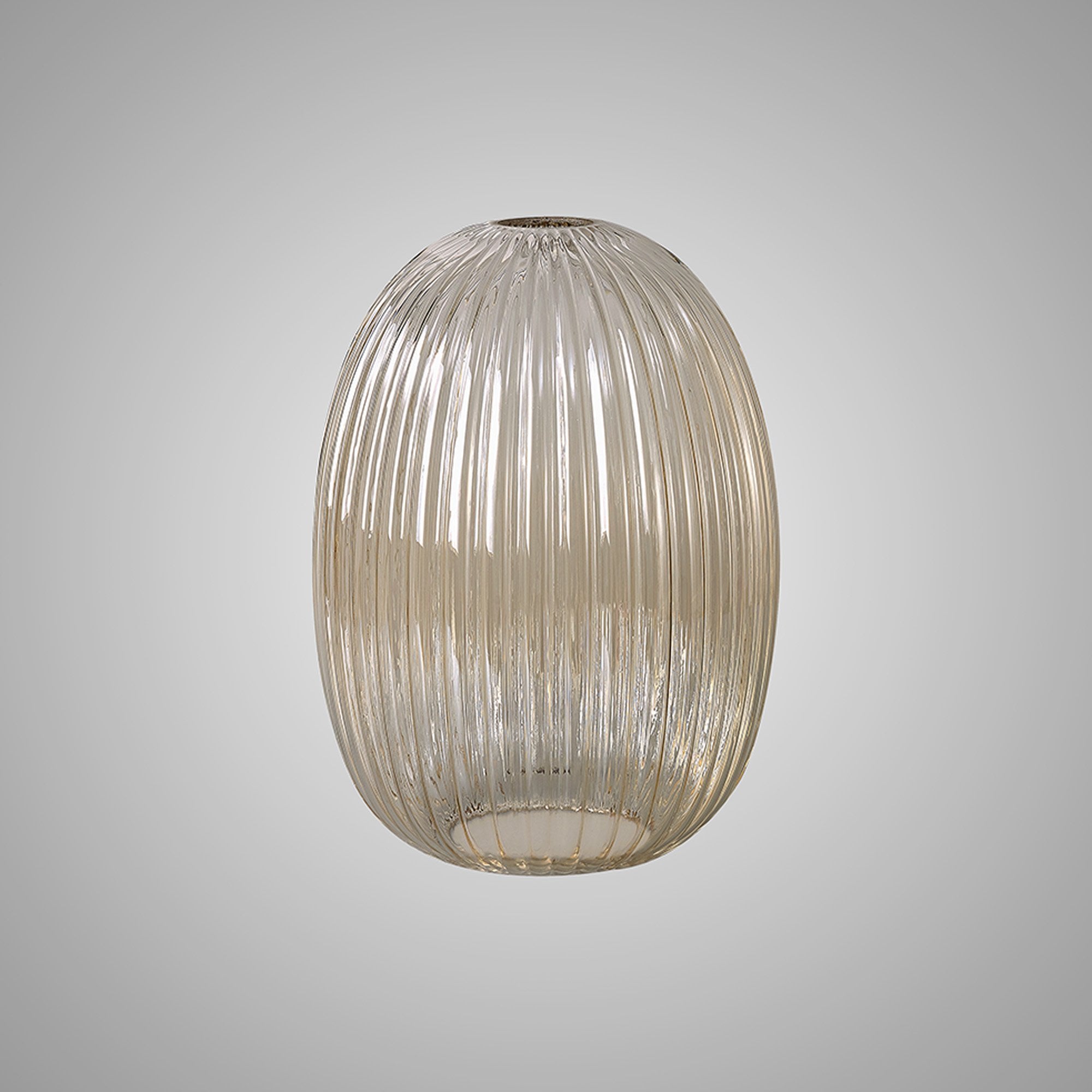 Fabula Springfield 20cm Almond Ribbed Shade - Champagne Glass - Shade Only
