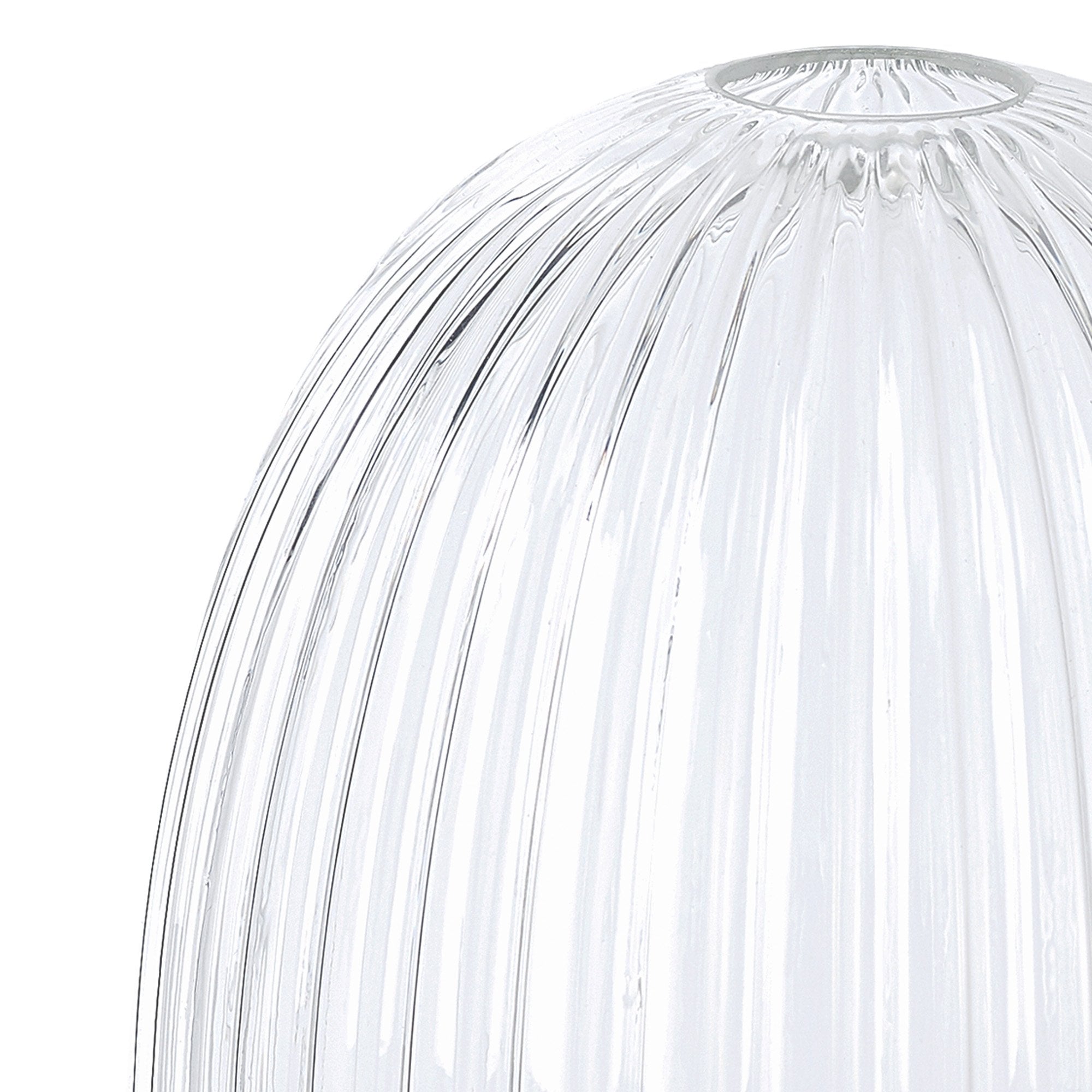 Fabula Springfield 20cm Almond Ribbed Shade - Clear Glass - Shade Only