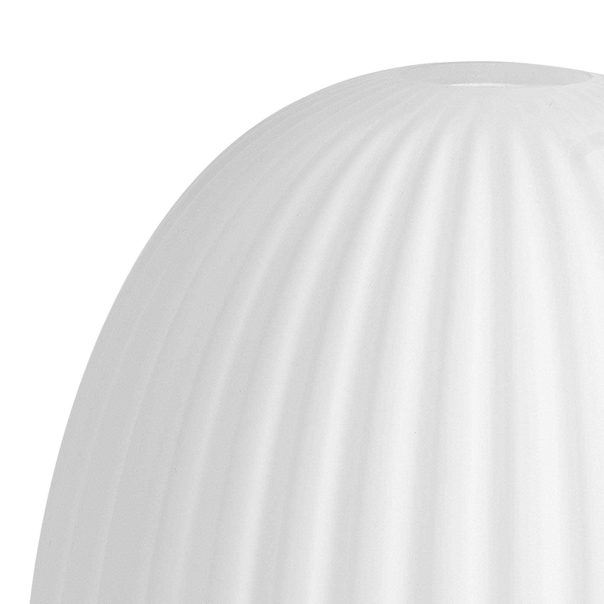 Fabula Springfield 20cm Almond Ribbed Shade - Opal Glass - Shade Only