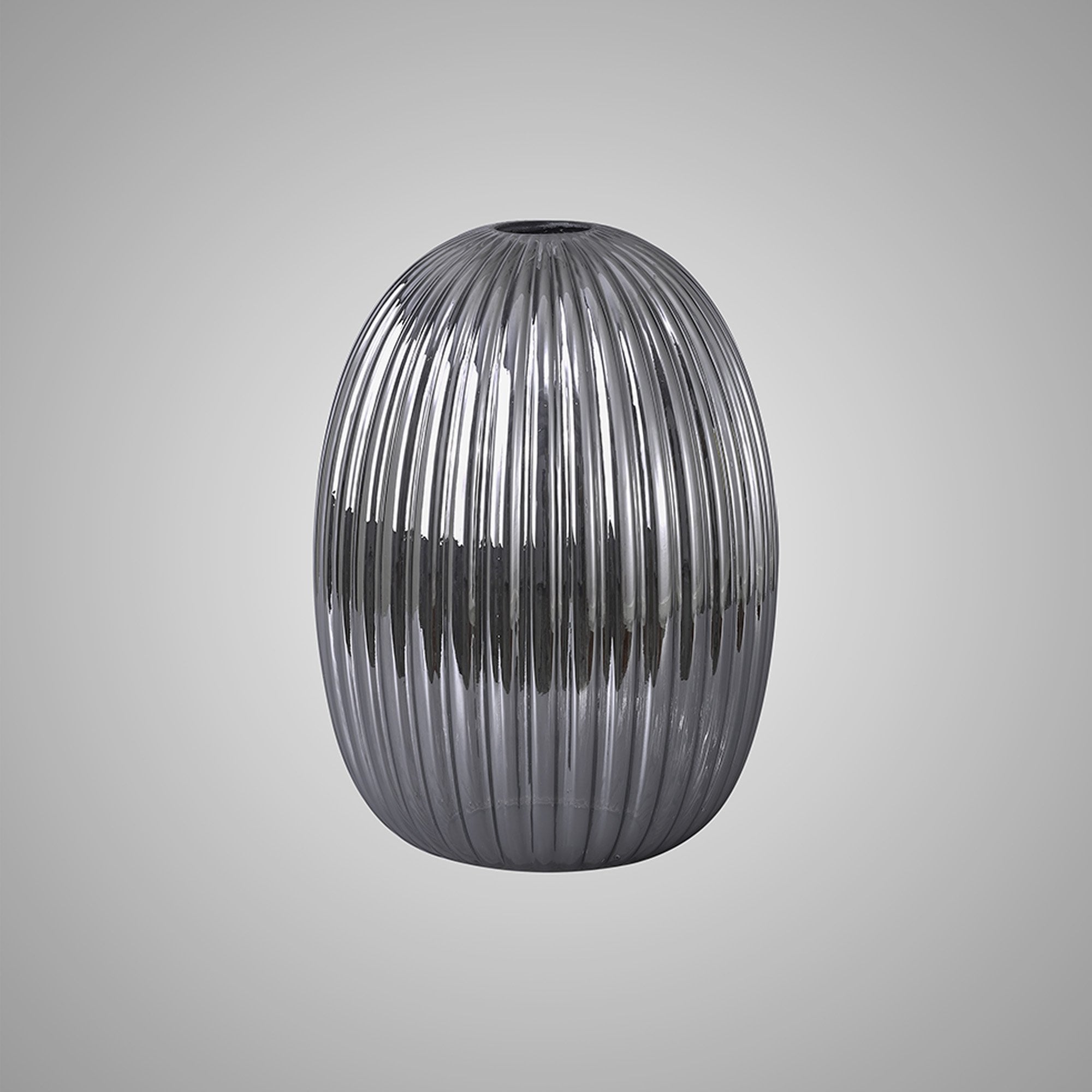 Fabula Springfield 20cm Almond Ribbed Shade - Smoked Glass - Shade Only