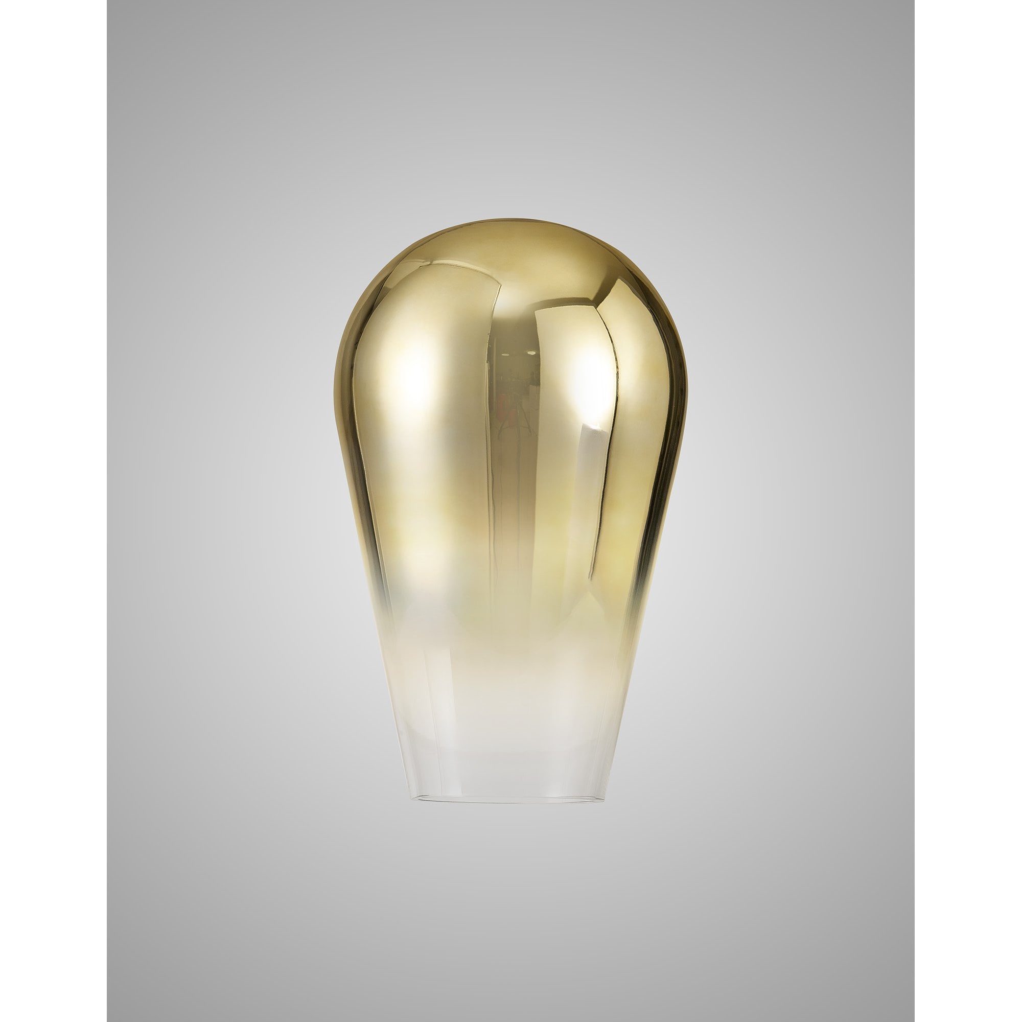 Fabula Springfield 23cm Pear Shaped Shade - Brass Gold Fade Glass - Shade Only