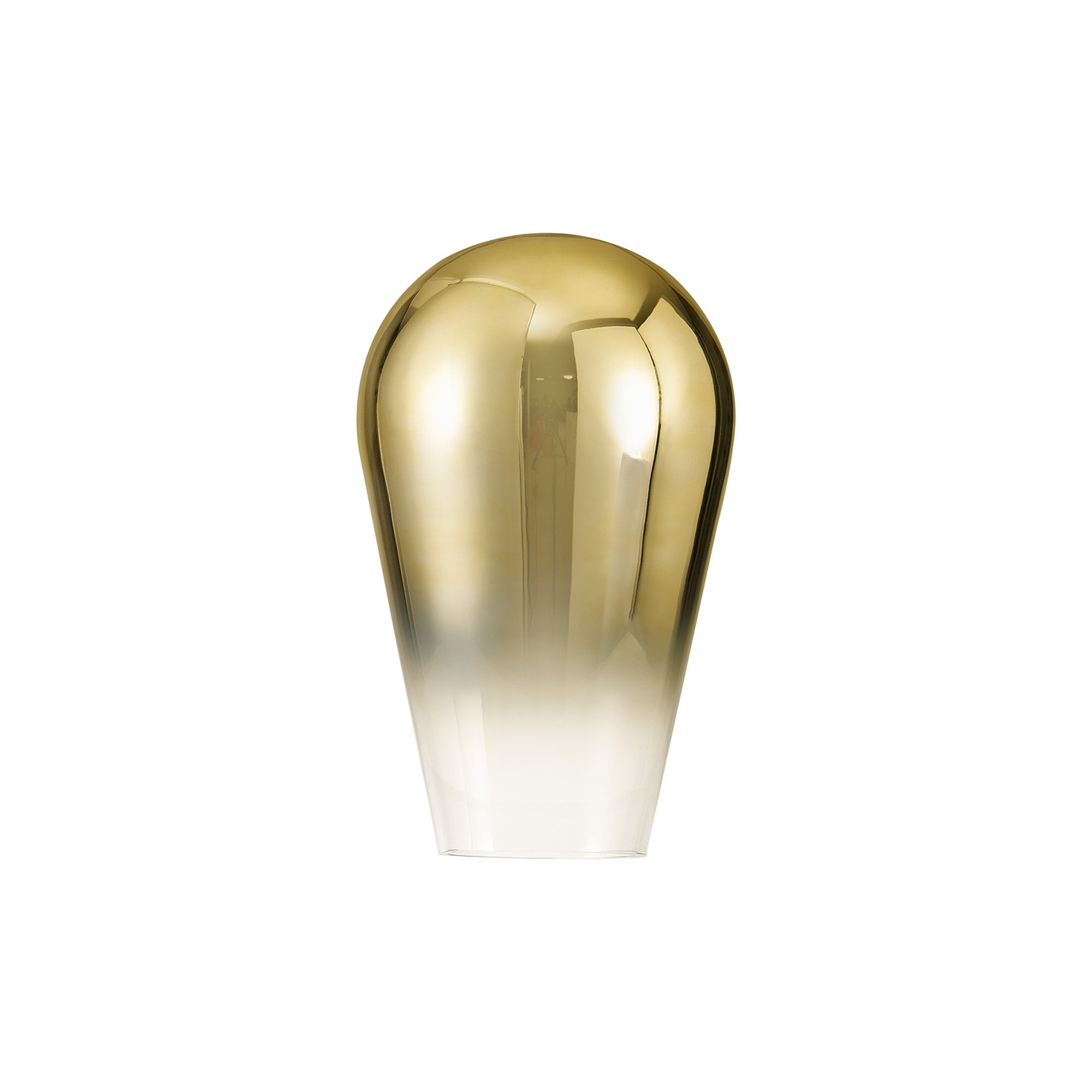 Fabula Springfield 23cm Pear Shaped Shade - Brass Gold Fade Glass - Shade Only