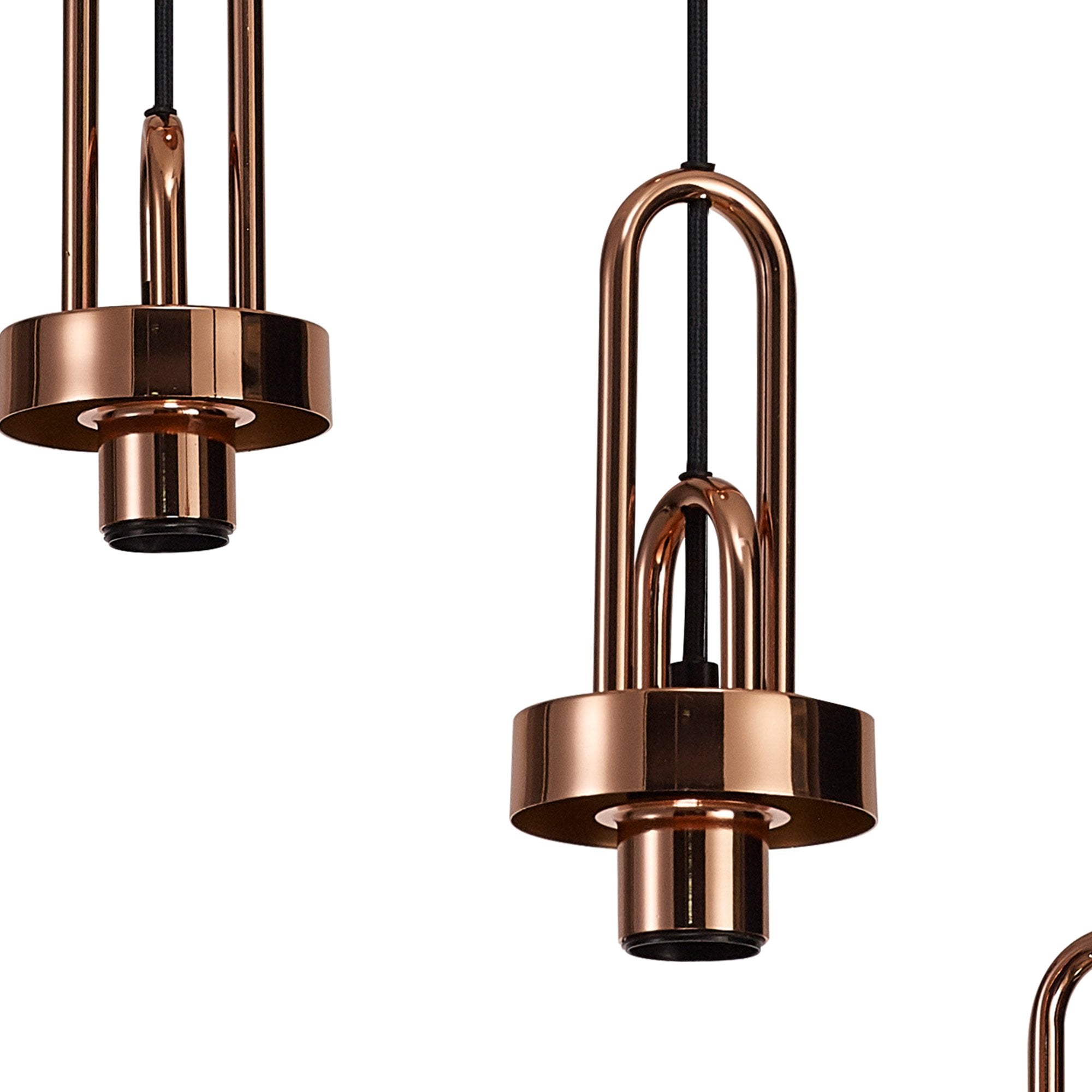 Fabula Springfield 3 Light Round Suspension Kit - Copper - Frame Only