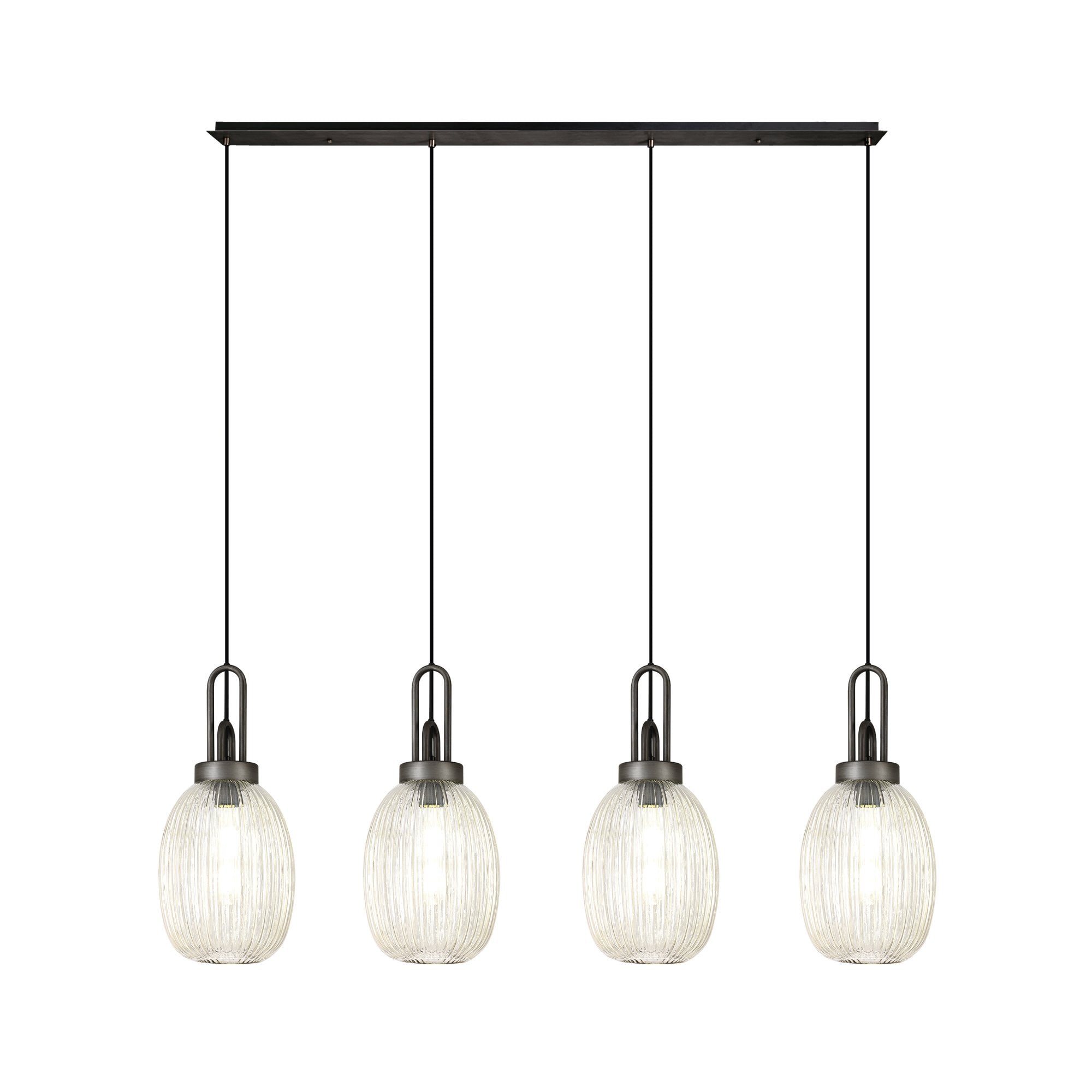 Fabula Springfield 4 Light Linear Suspension Kit - Aged Pewter - Frame Only