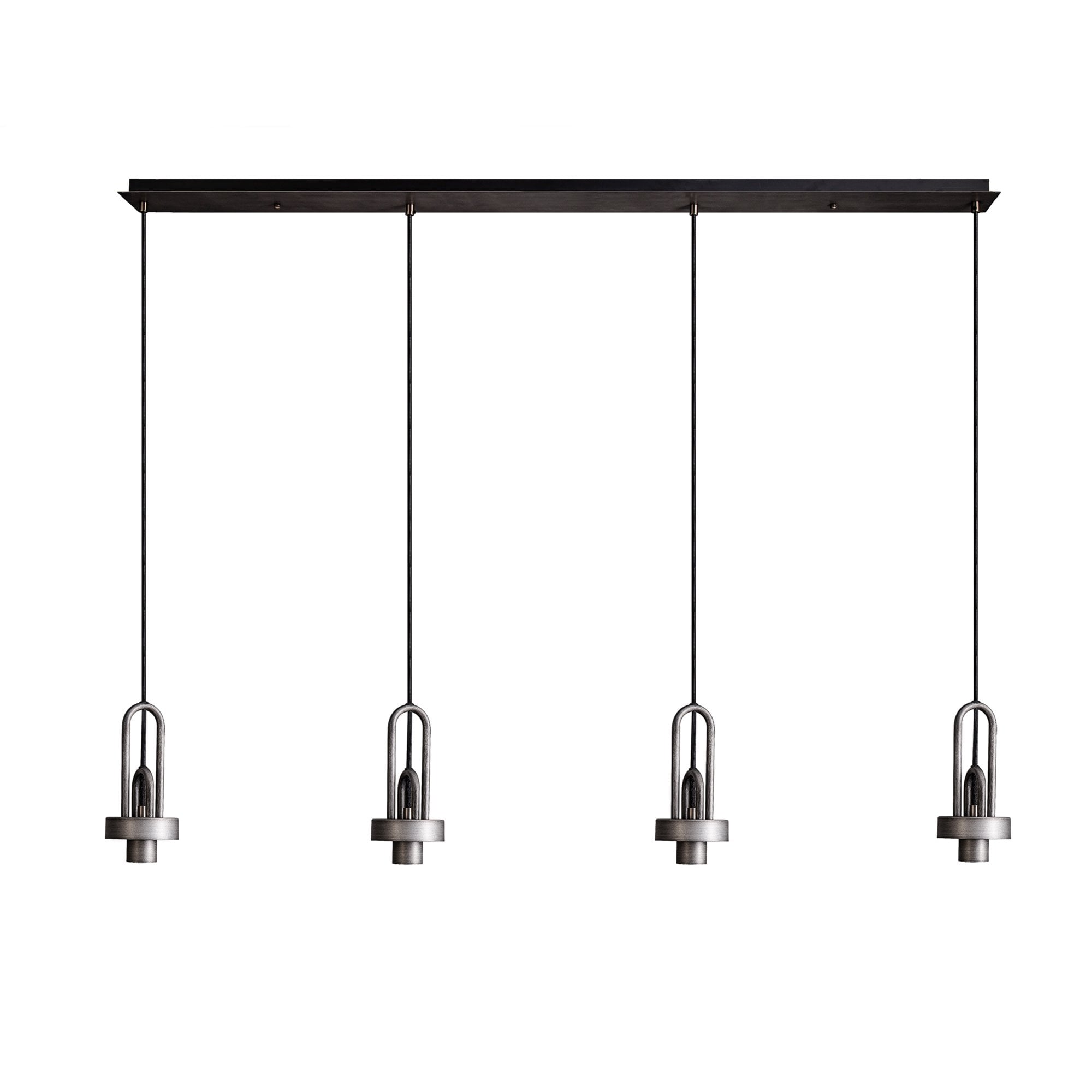 Fabula Springfield 4 Light Linear Suspension Kit - Aged Pewter - Frame Only
