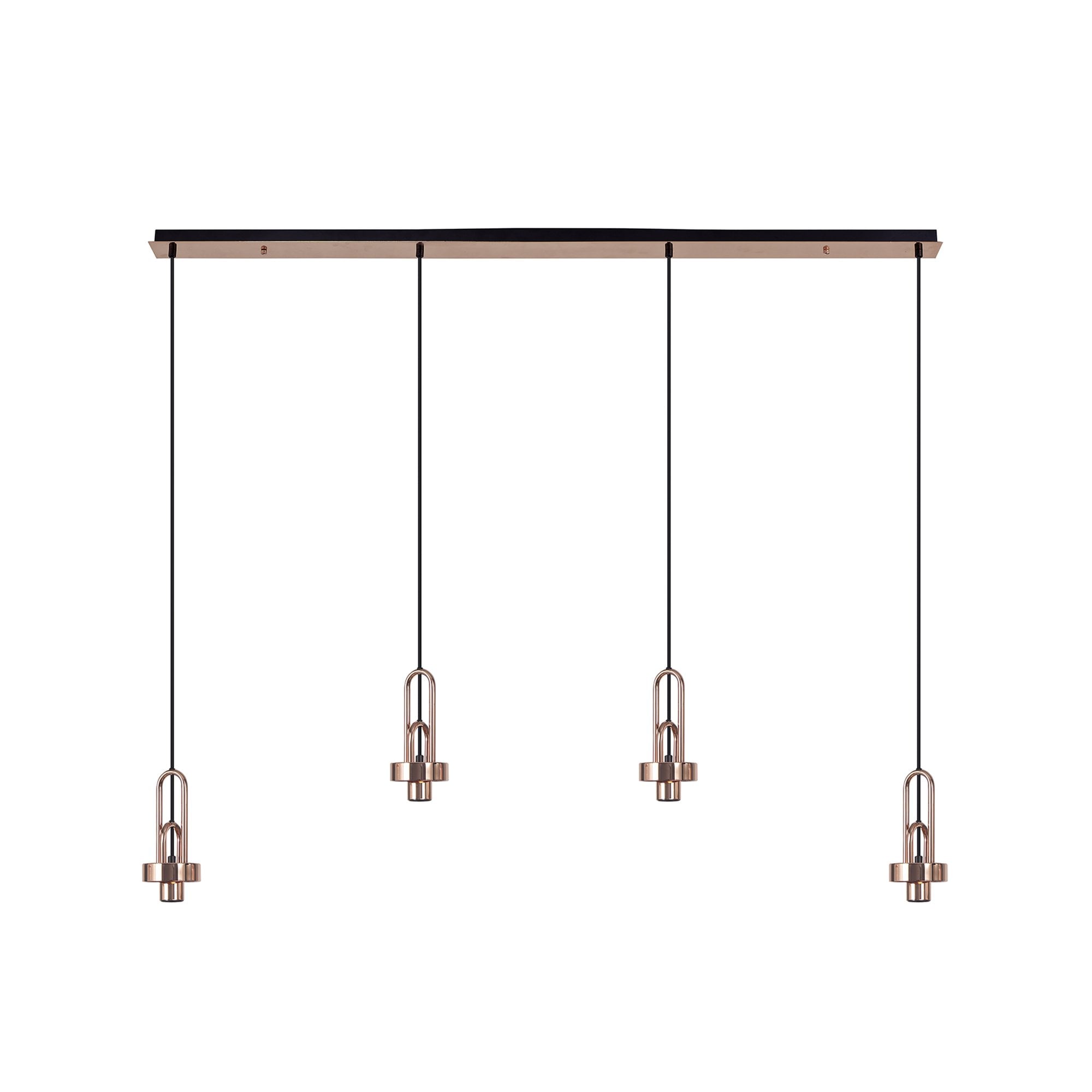 Fabula Springfield 4 Light Linear Suspension Kit - Copper - Frame Only