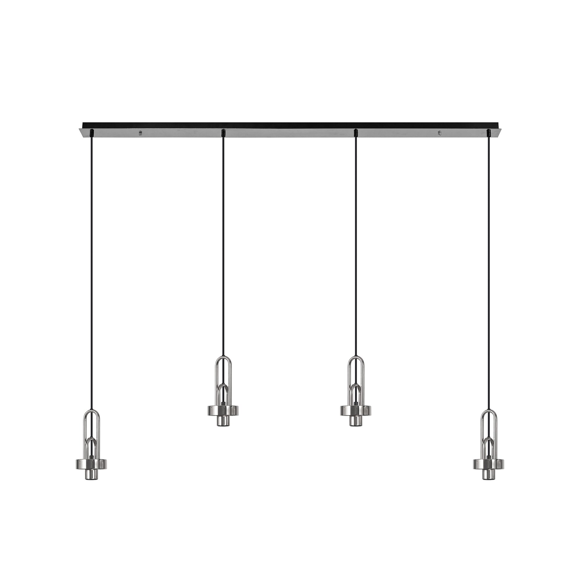 Fabula Springfield 4 Light Linear Suspension Kit - Polished Nickel - Frame Only
