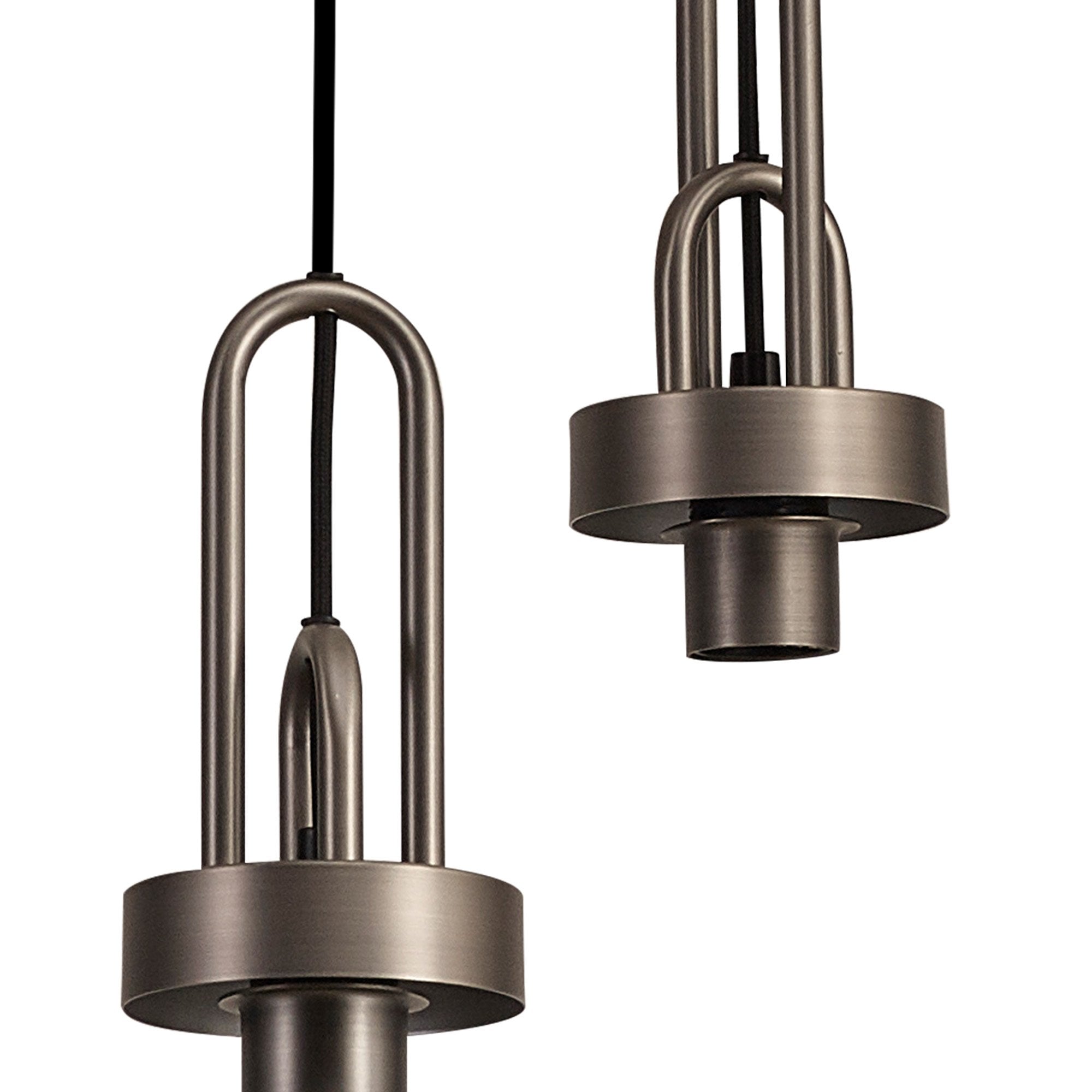 Fabula Springfield 5 Light Round Suspension Kit - Antique Silver - Frame Only