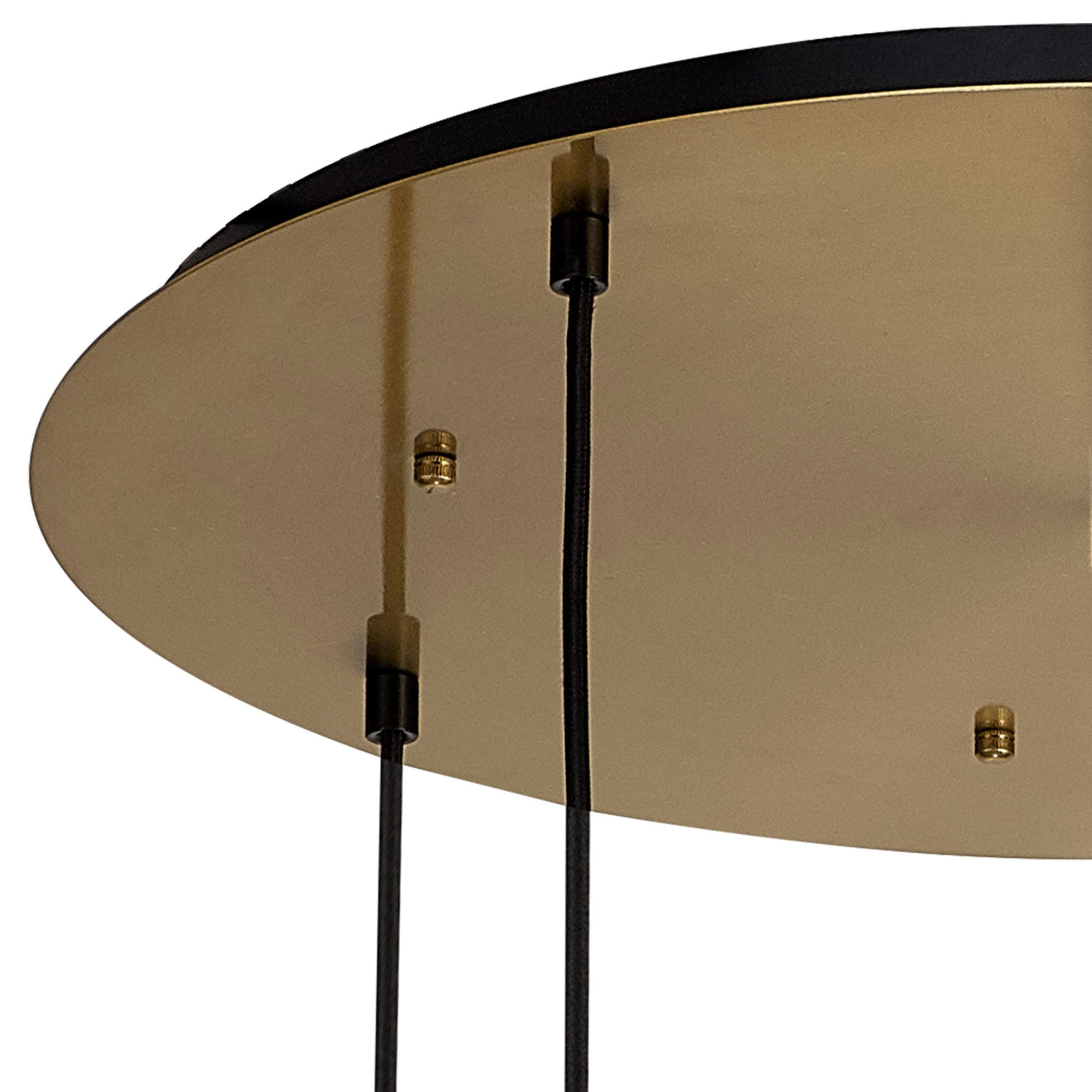 Fabula Springfield 5 Light Round Suspension Kit - Brass Gold - Frame Only