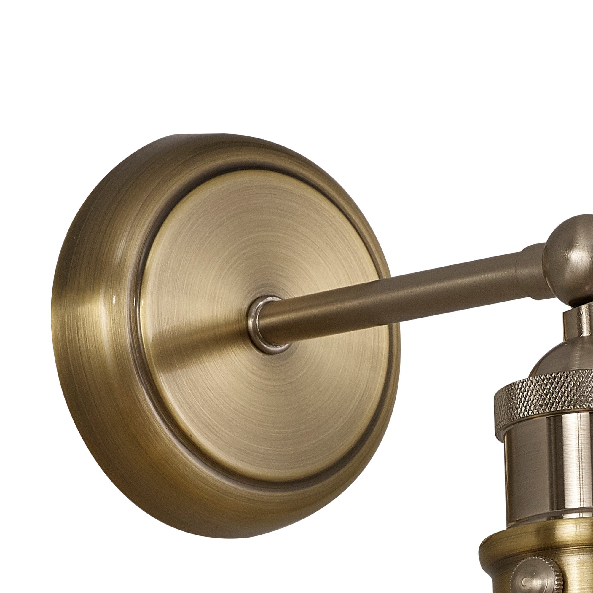 Fabula Sunnyside Adjustable Wall Lamp - Satin Nickel & Antique Brass