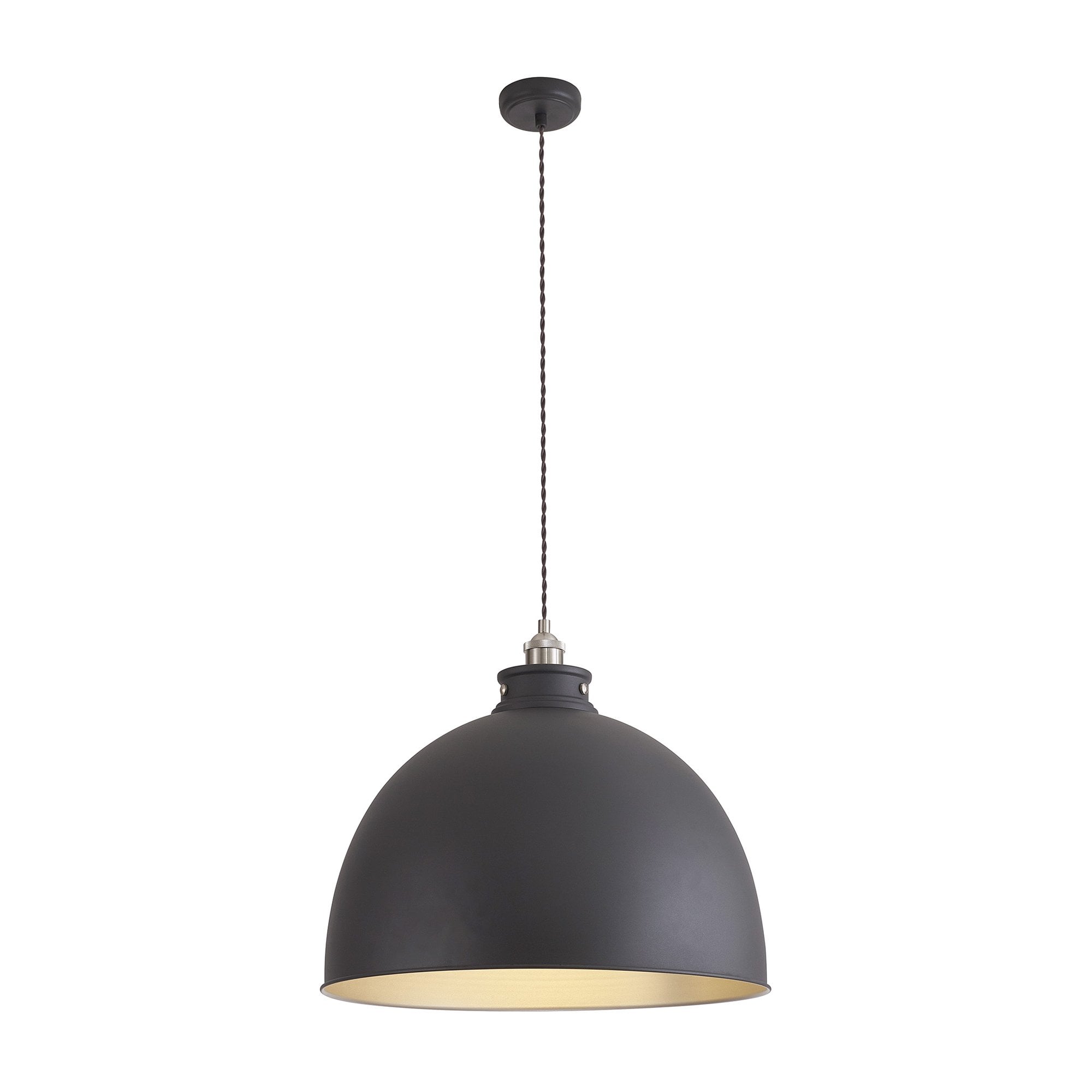 Fabula Sunnyside Extra Large Pendant - Graphite & Satin Nickel