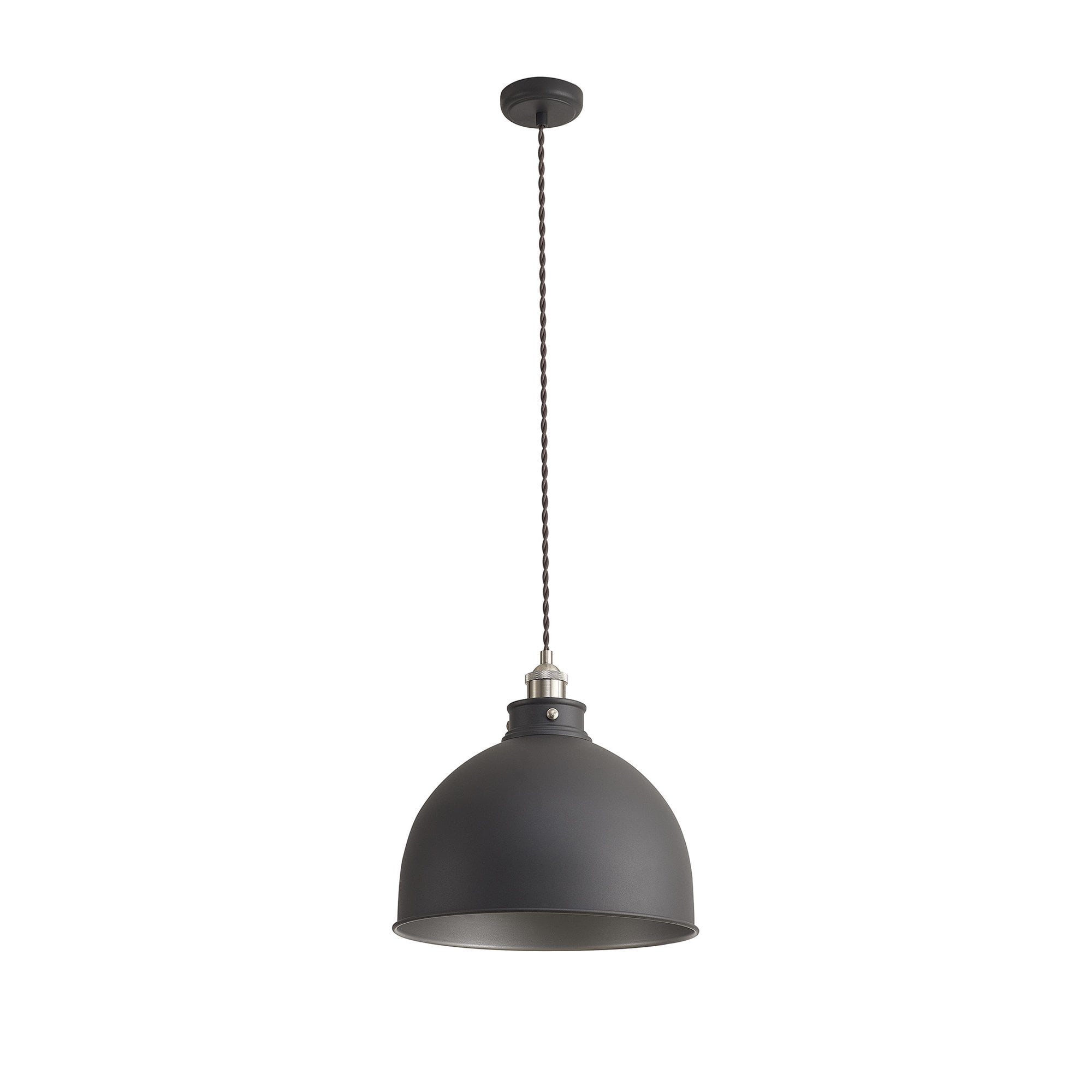 Fabula Sunnyside Large Pendant - Graphite & Satin Nickel
