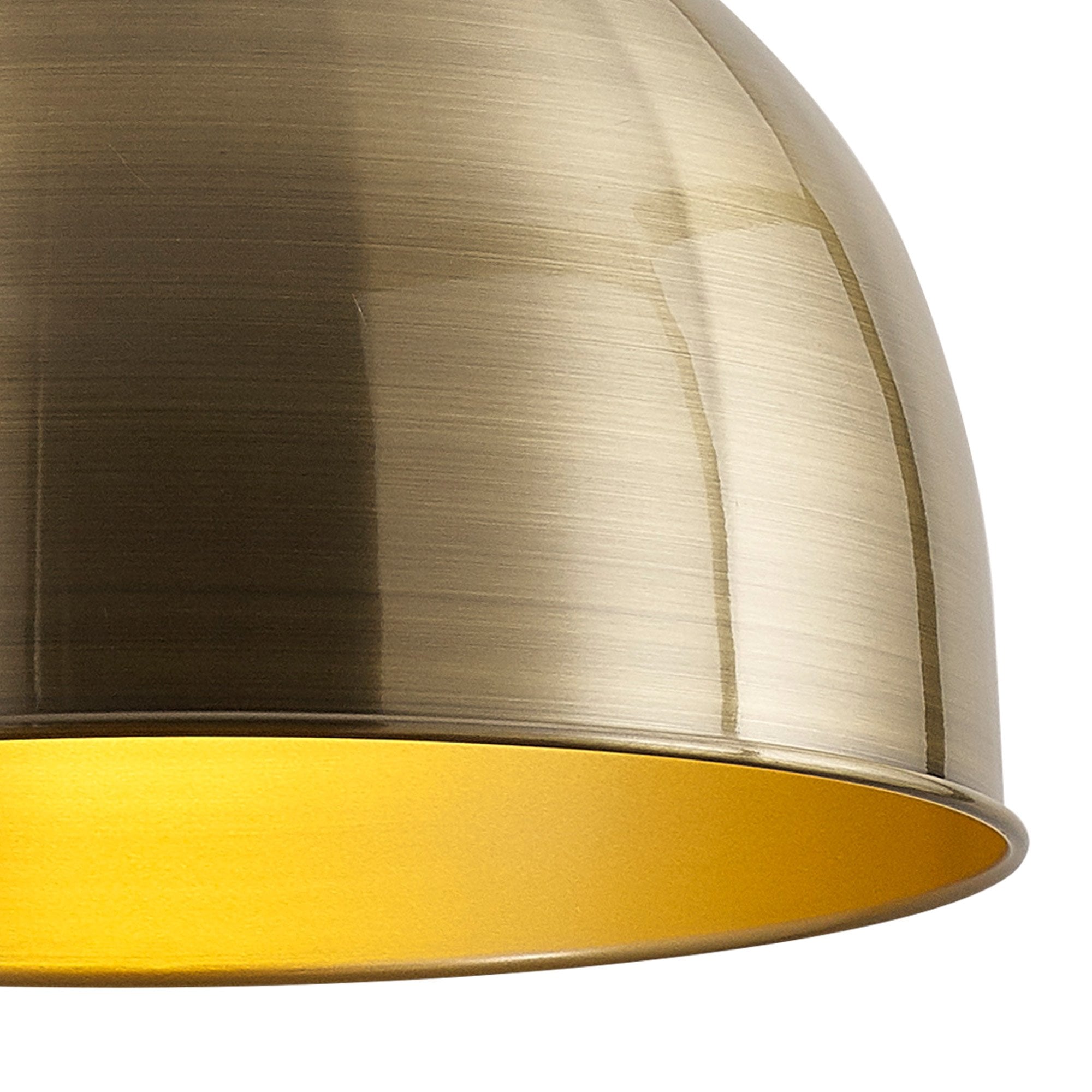 Fabula Sunnyside Large Pendant - Satin Nickel & Antique Brass