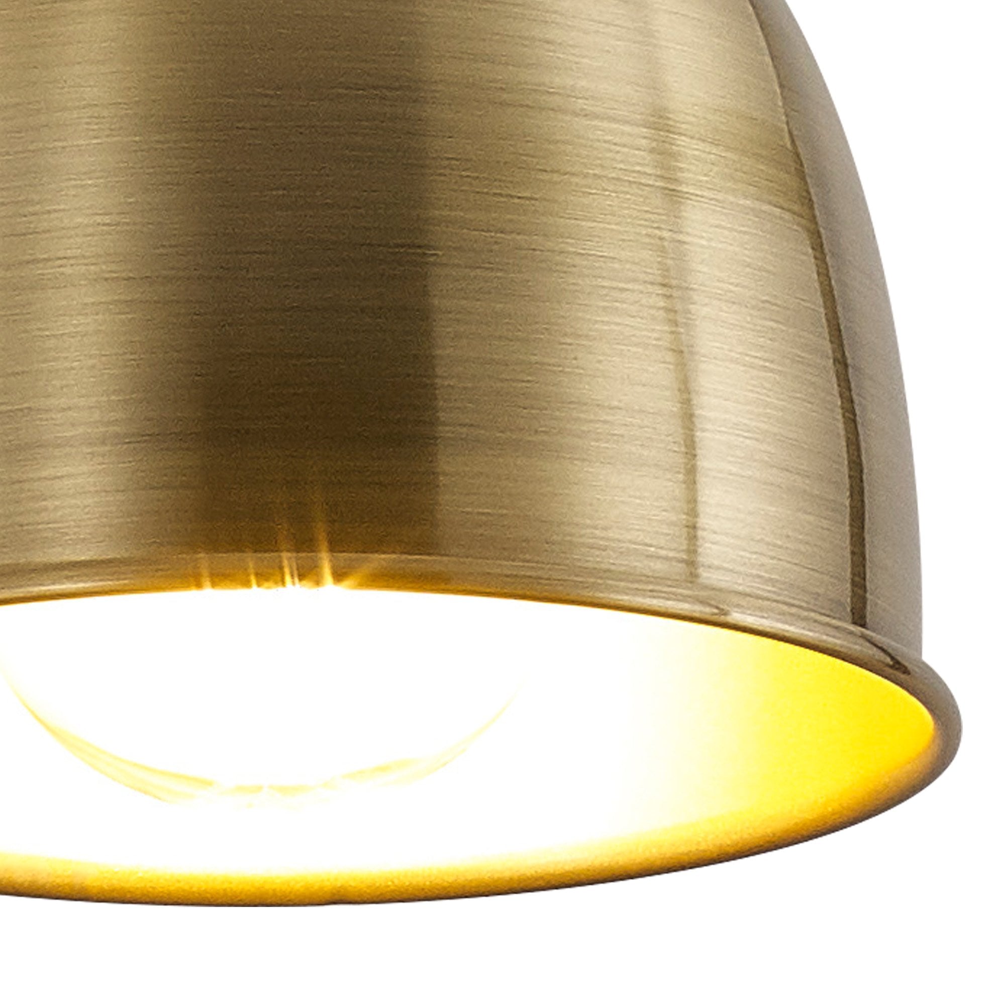 Fabula Sunnyside Small Pendant - Satin Nickel & Antique Brass