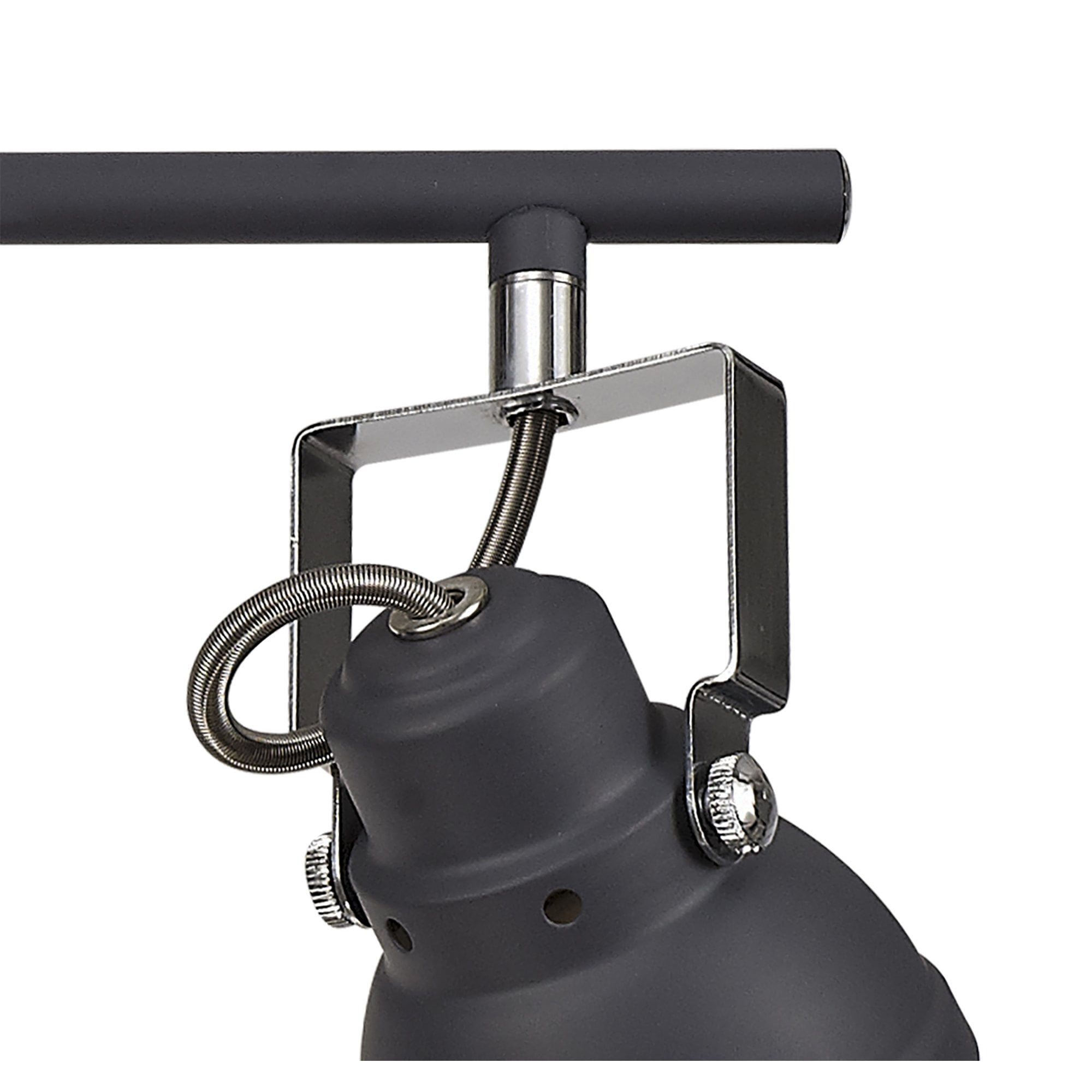 Fabula Thistle 4 Light Adjustable Linear Bar Spotlight - Matt Grey & Polished Chrome