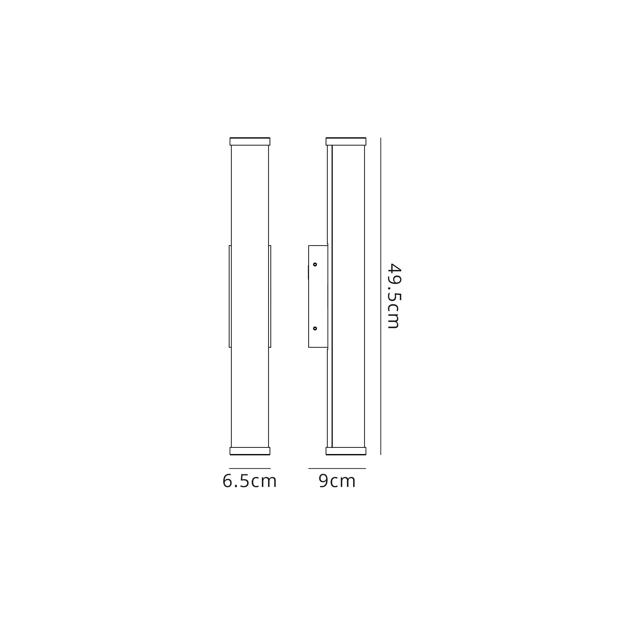 Fabula Torrington Large Wall Lamp - Sand Black - IP44