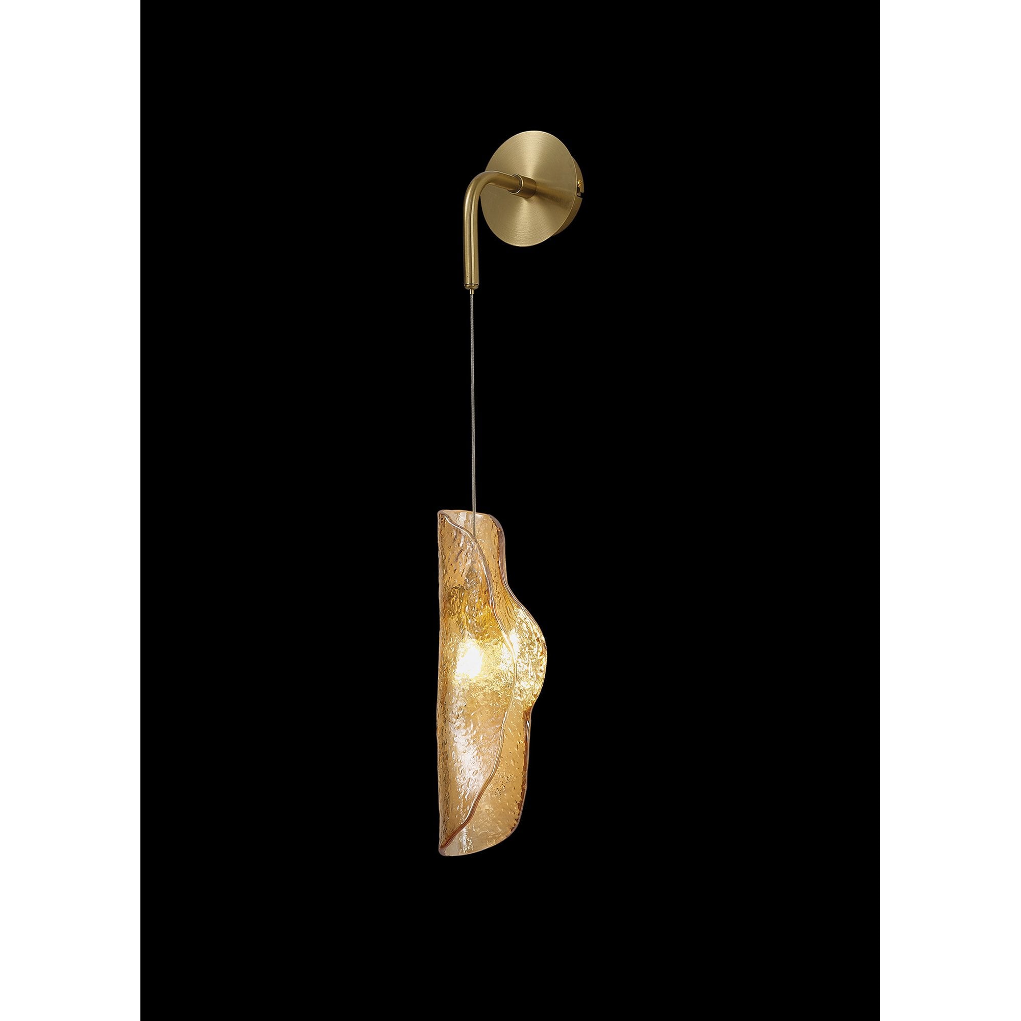 Fabula Treetops Single Wall Light - Brass & Cognac Glass