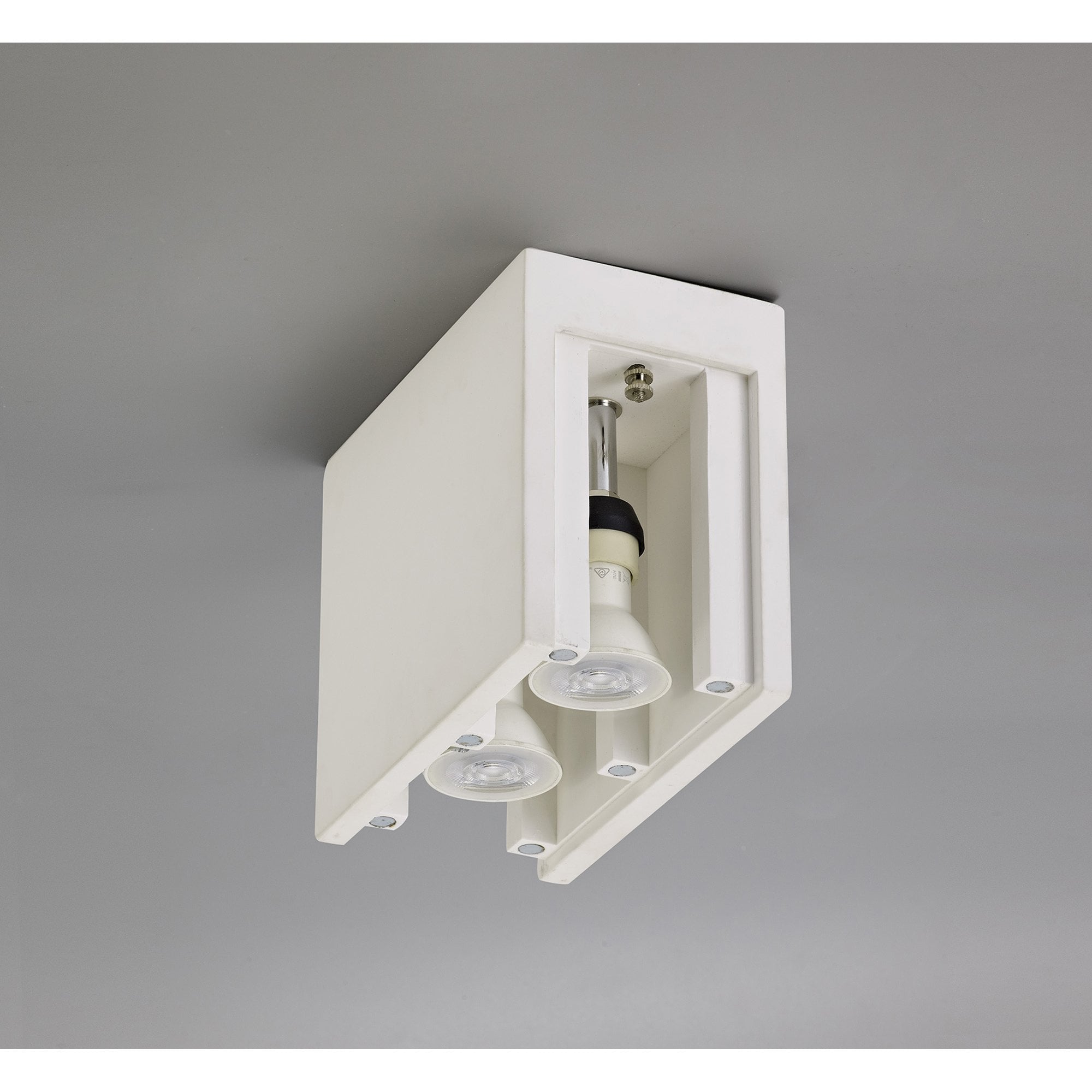 Fabula Trevose 2 Light Rectangular Ceiling Spot Light - White Paintable Gypsum