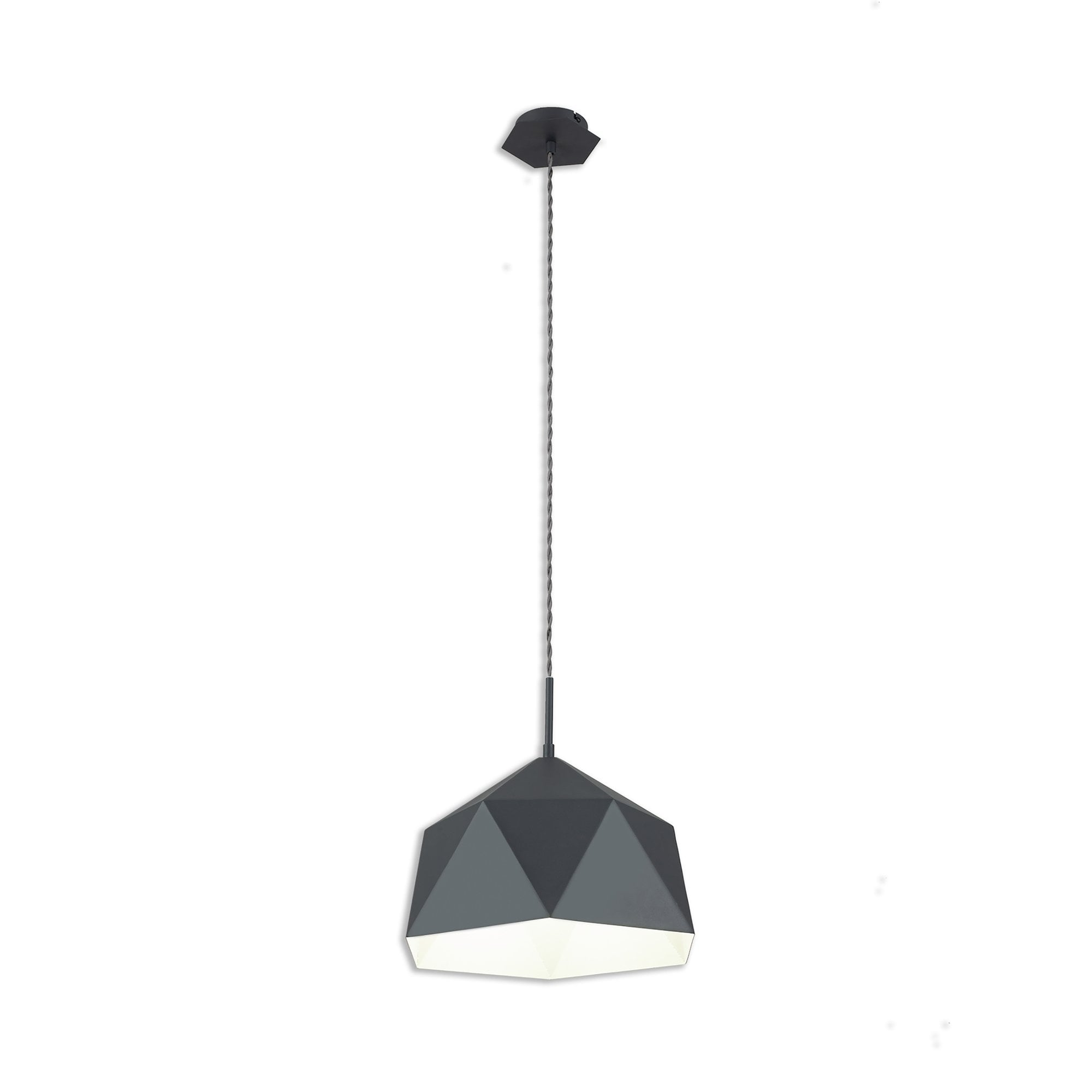Fabula Winchester Single Pendant - Graphite & White Inner