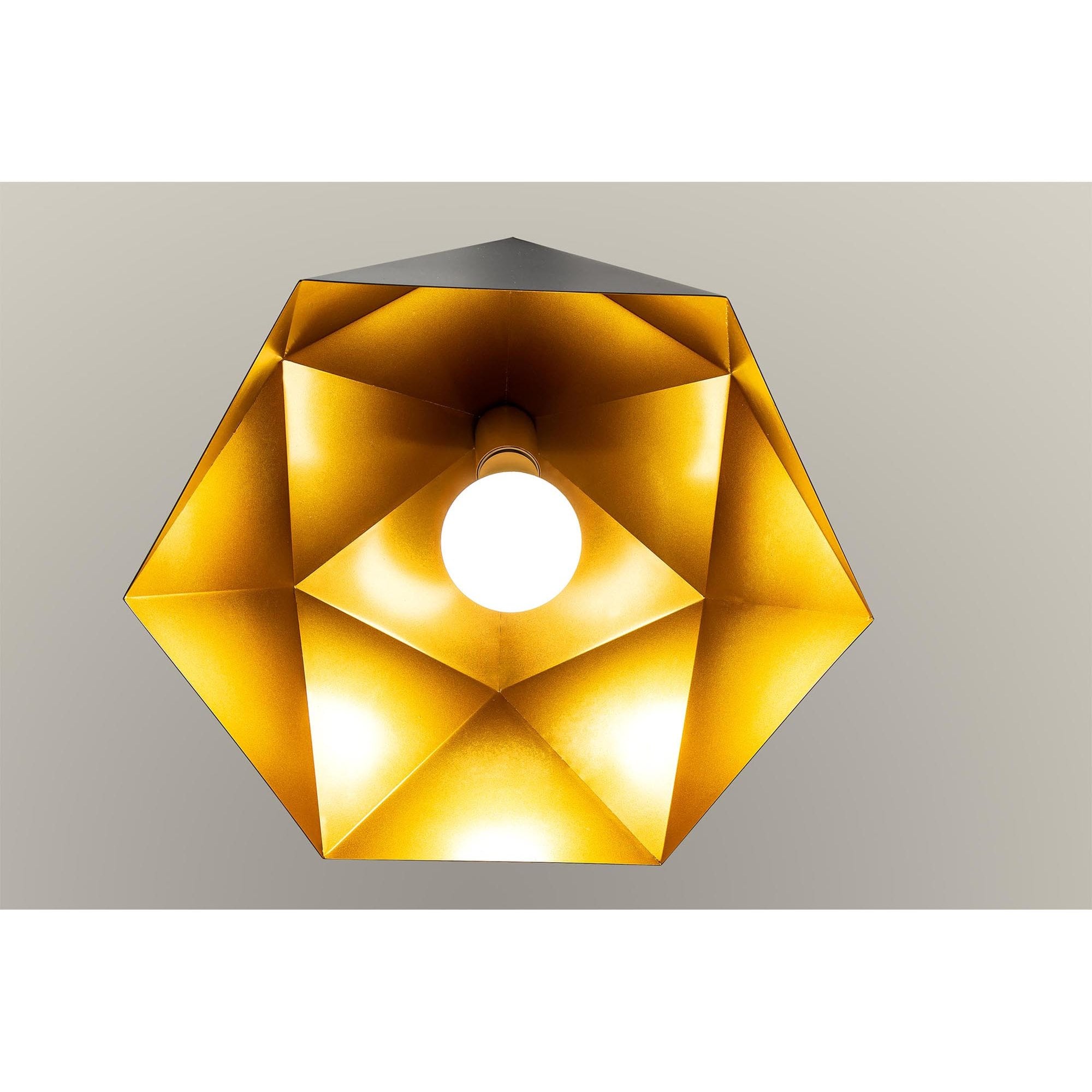 Fabula Winchester Single Pendant - Matt Black & Gold Inner