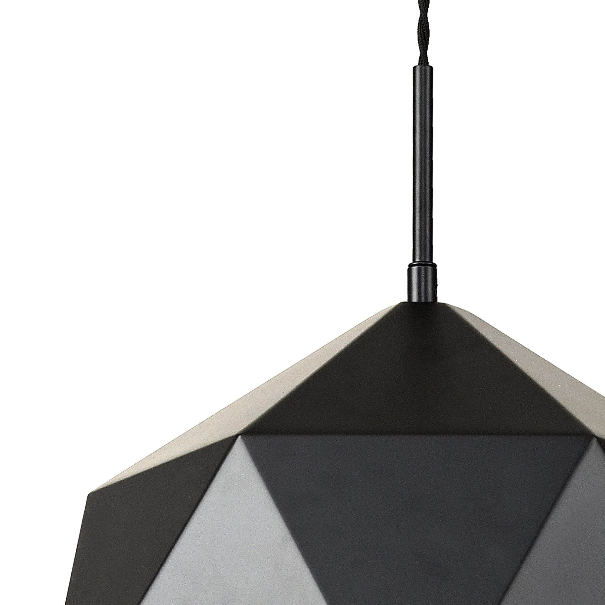 Fabula Winchester Single Pendant - Matt Black & Gold Inner