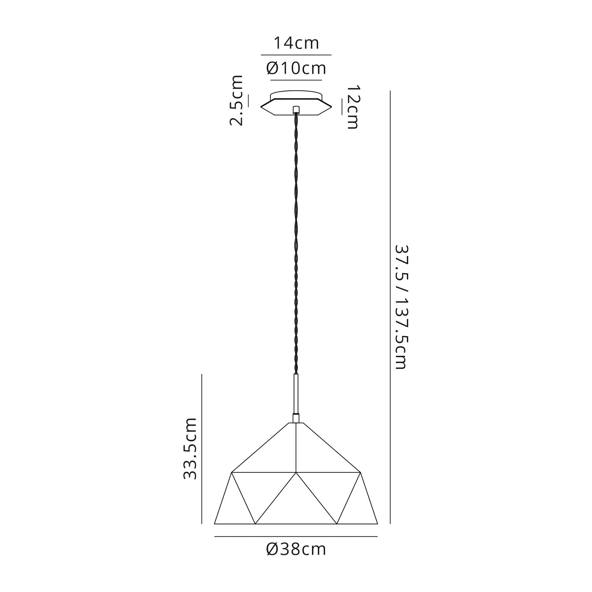 Fabula Winchester Single Pendant - White & Silver Inner