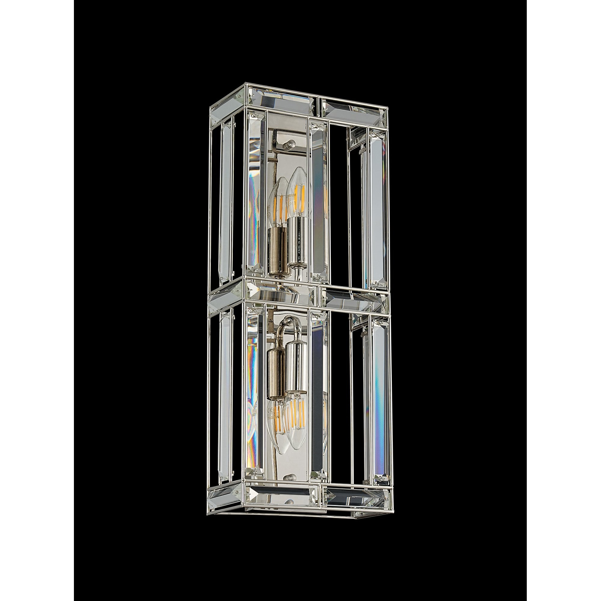 Fabula Woodford 2 Light Rectangular Wall Light - Polished Nickel
