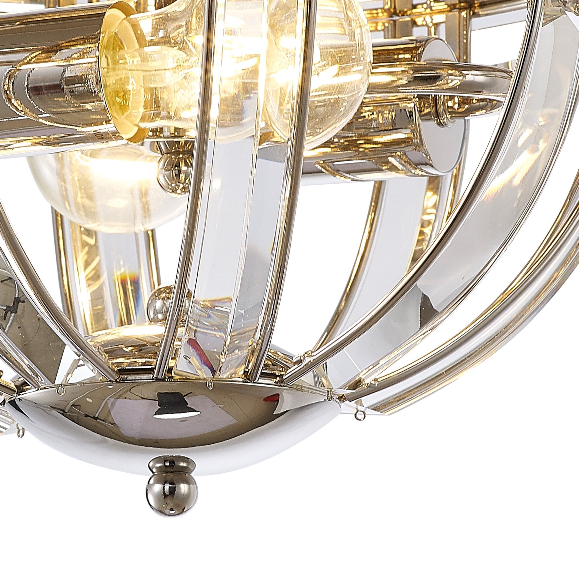 Fabula Woodford 2 Light Round Flush Light - Polished Nickel