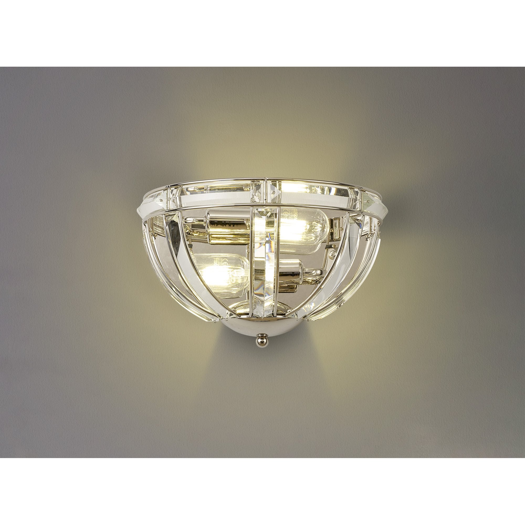 Fabula Woodford 2 Light Wall Light - Polished Nickel