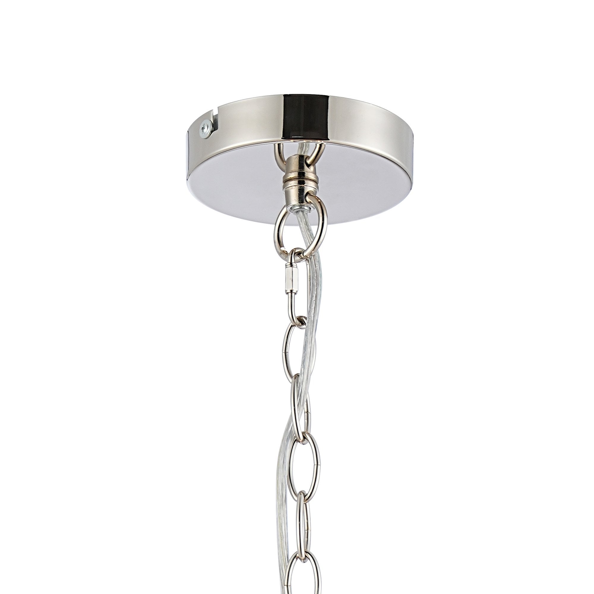 Fabula Woodford Medium 3 Light Dome Pendant - Polished Nickel