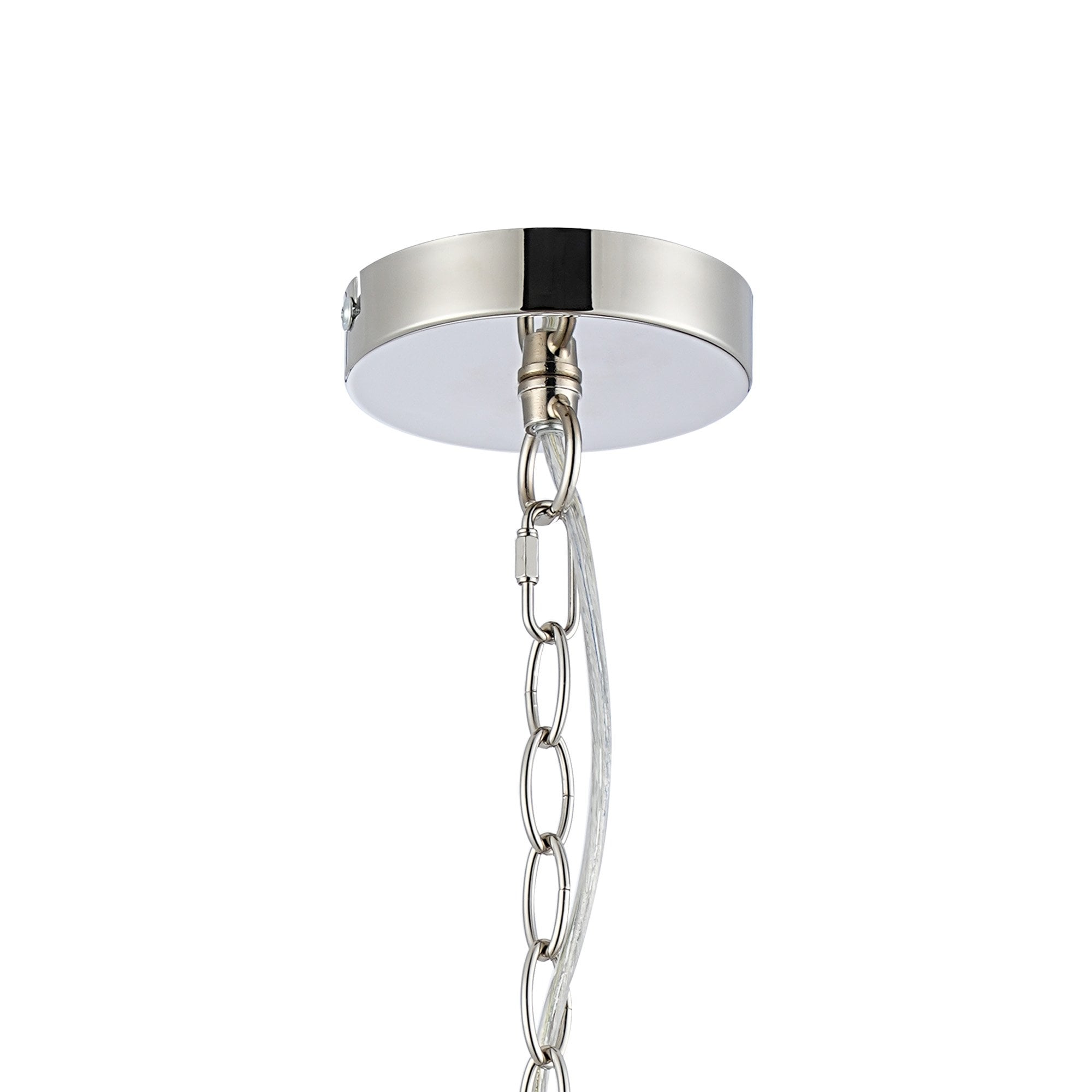 Fabula Woodford Single Round Drum Semi-Flush/Pendant - Polished Nickel