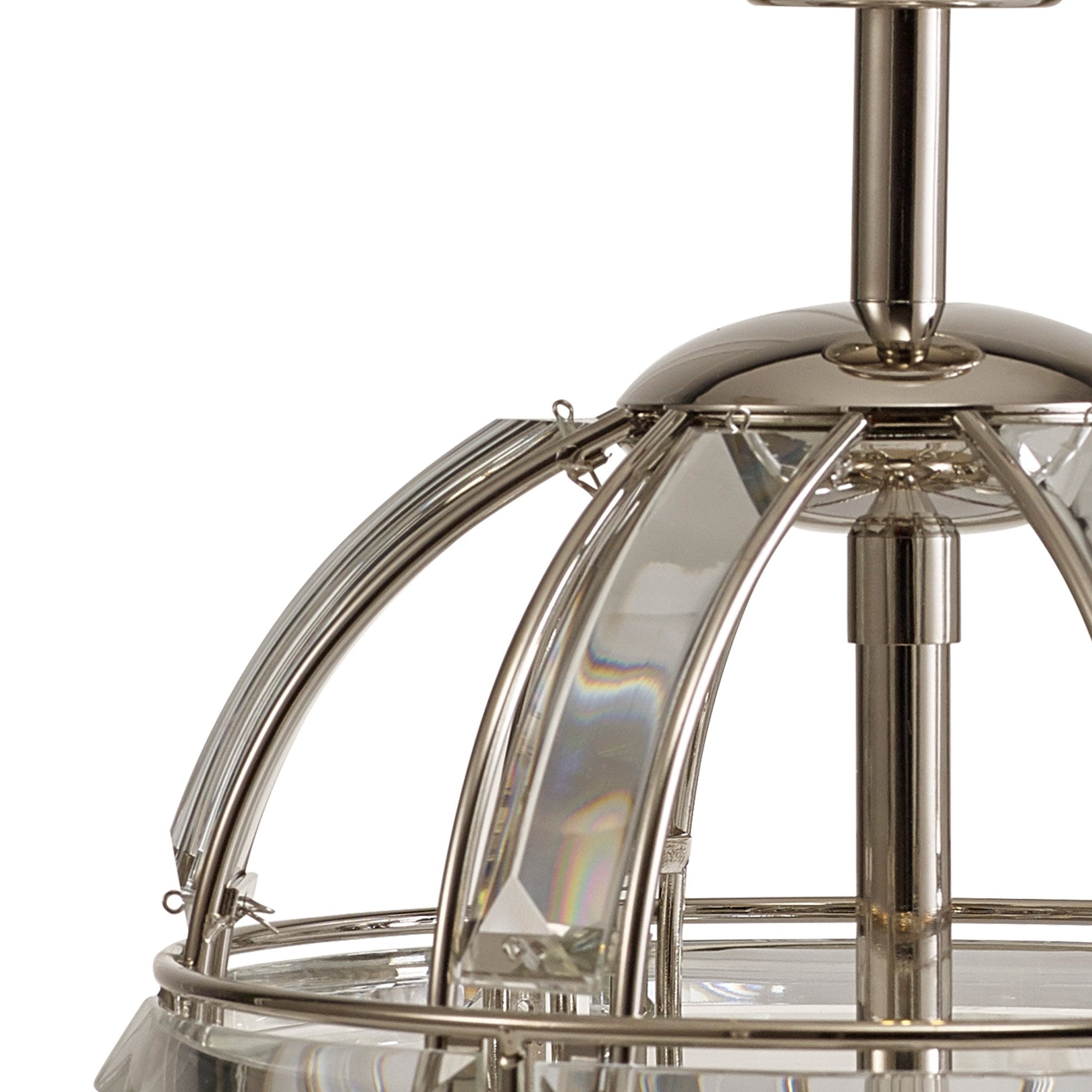 Fabula Woodford Single Round Table Lamp Base - Polished Nickel - Base Only
