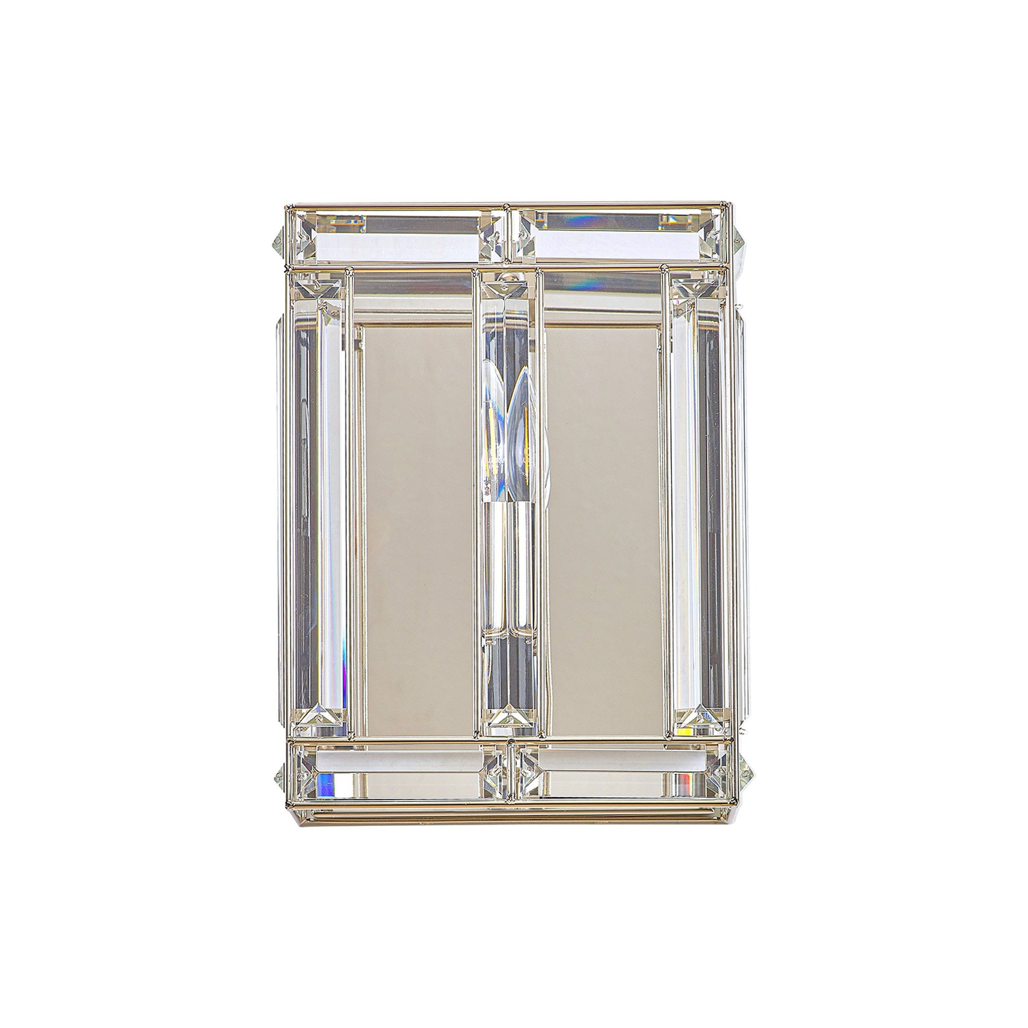 Fabula Woodford Single Square Wall Light - Polished Nickel