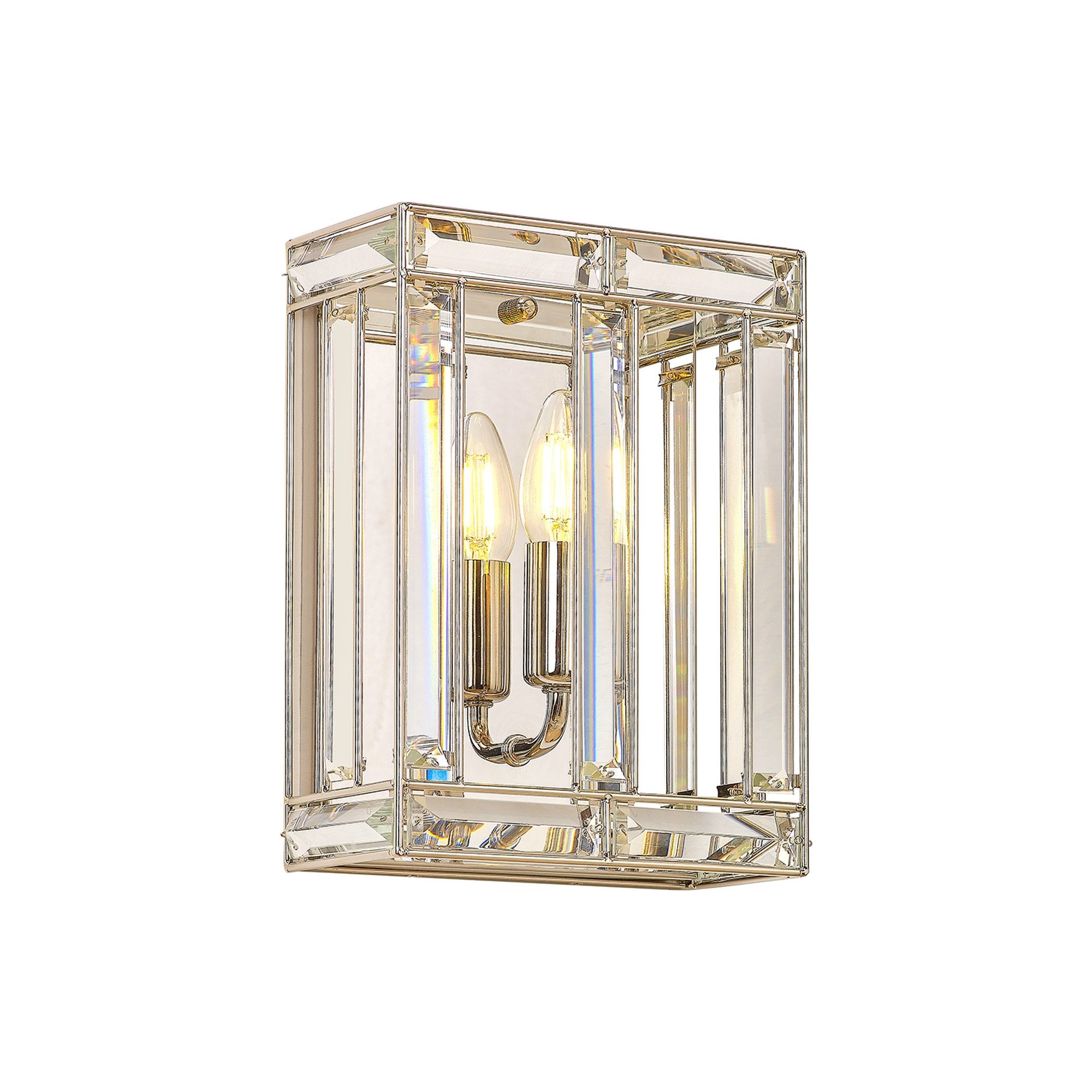 Fabula Woodford Single Square Wall Light - Polished Nickel