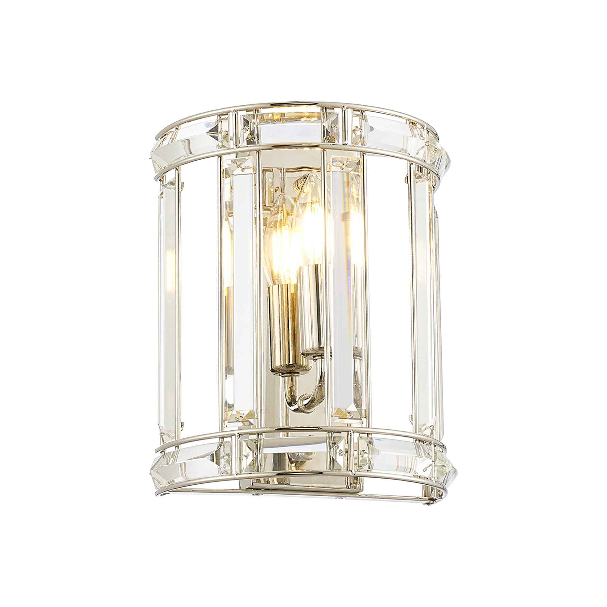 Fabula Woodford Single Wall Light - Polished Nickel