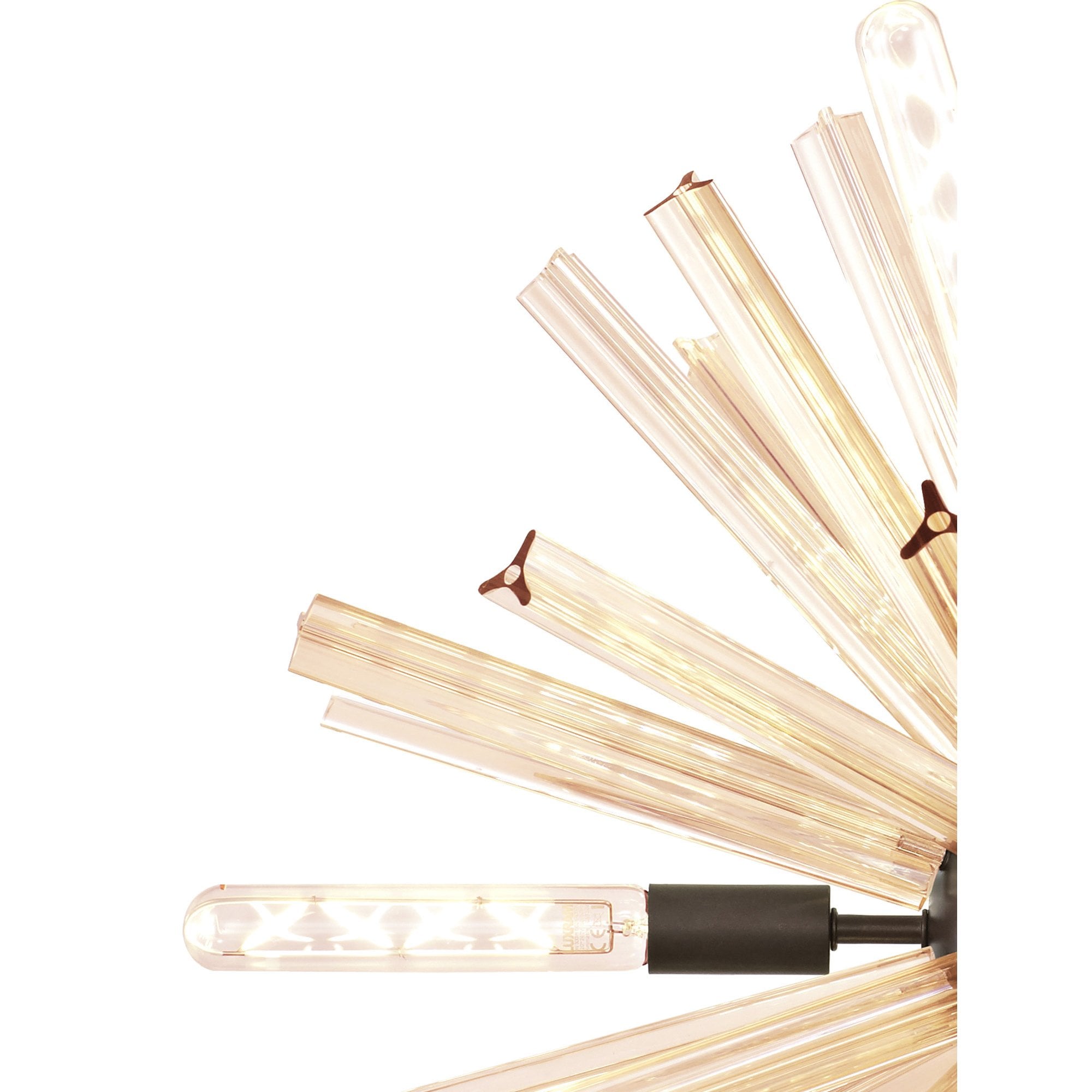 Fabula Wordworth 10 Light Round Pendant - Brown Oxide & Champagne Gold Glass