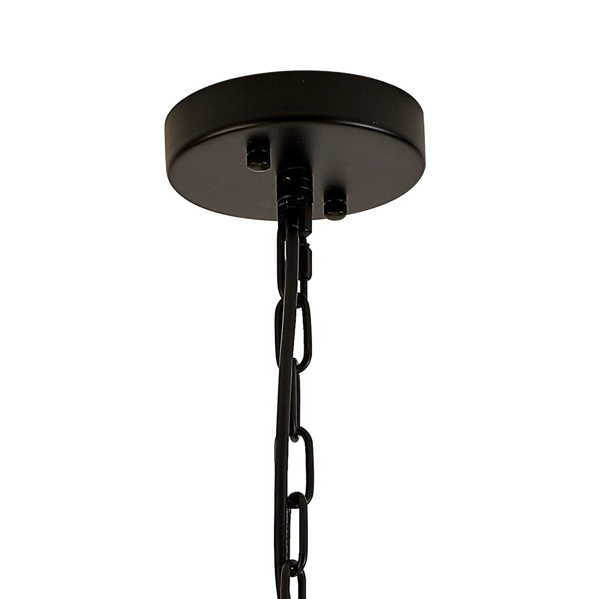 Fabula Wordworth 10 Light Round Pendant - Matt Black & Clear Glass