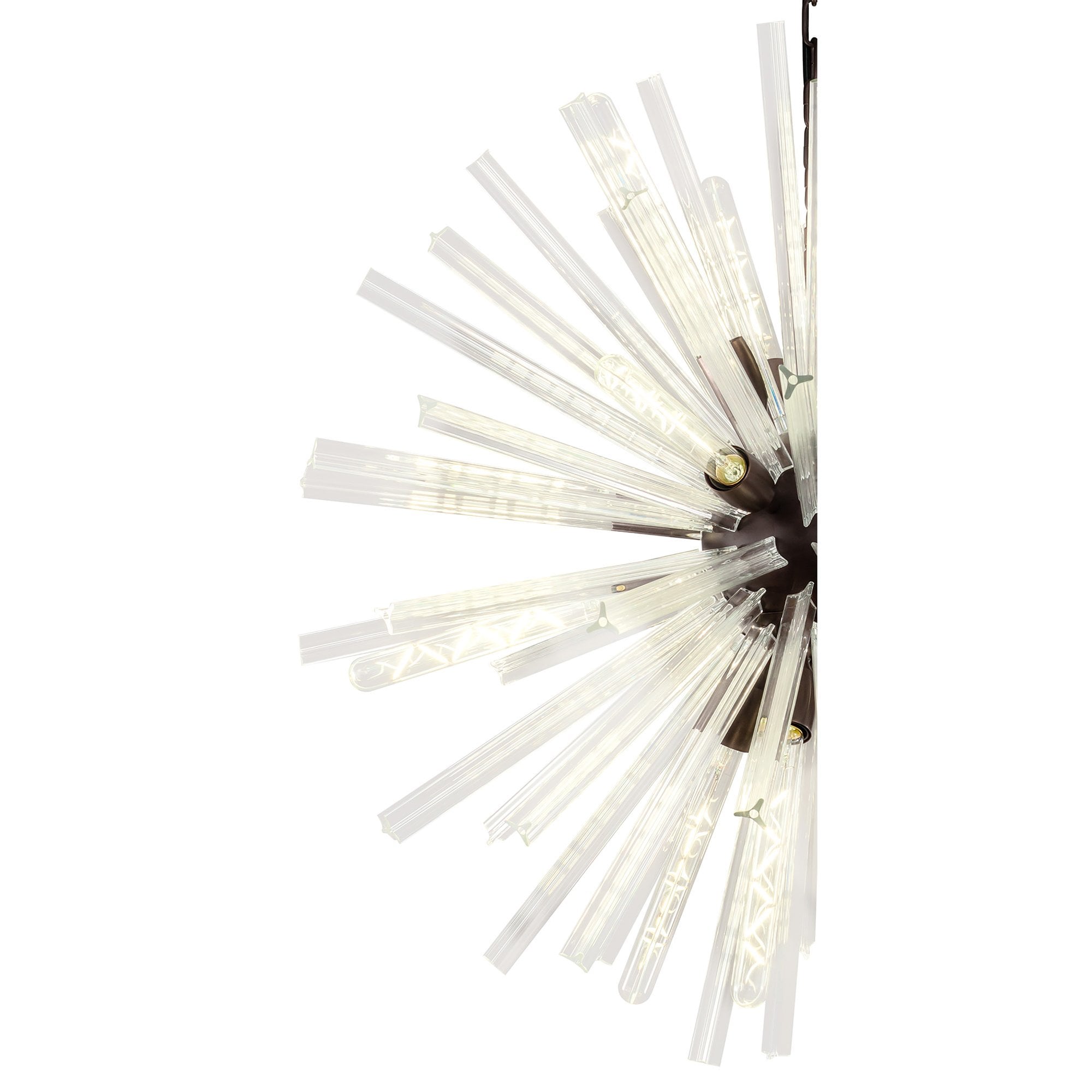 Fabula Wordworth 16 Light Round Pendant - Brown Oxide & Clear Glass