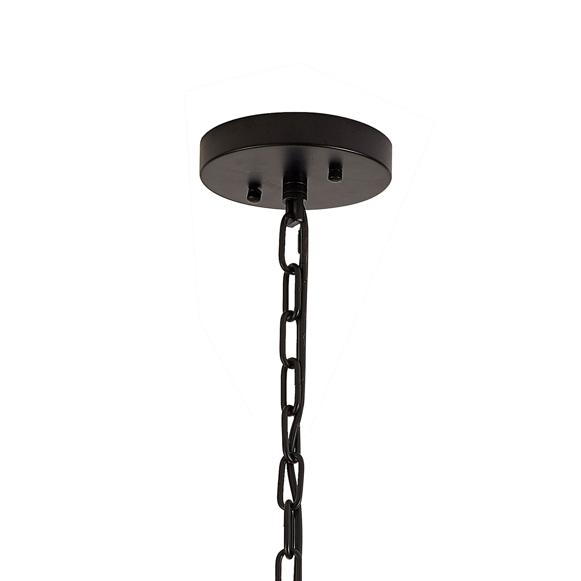 Fabula Wordworth 16 Light Round Pendant - Matt Black & Smoke Glass