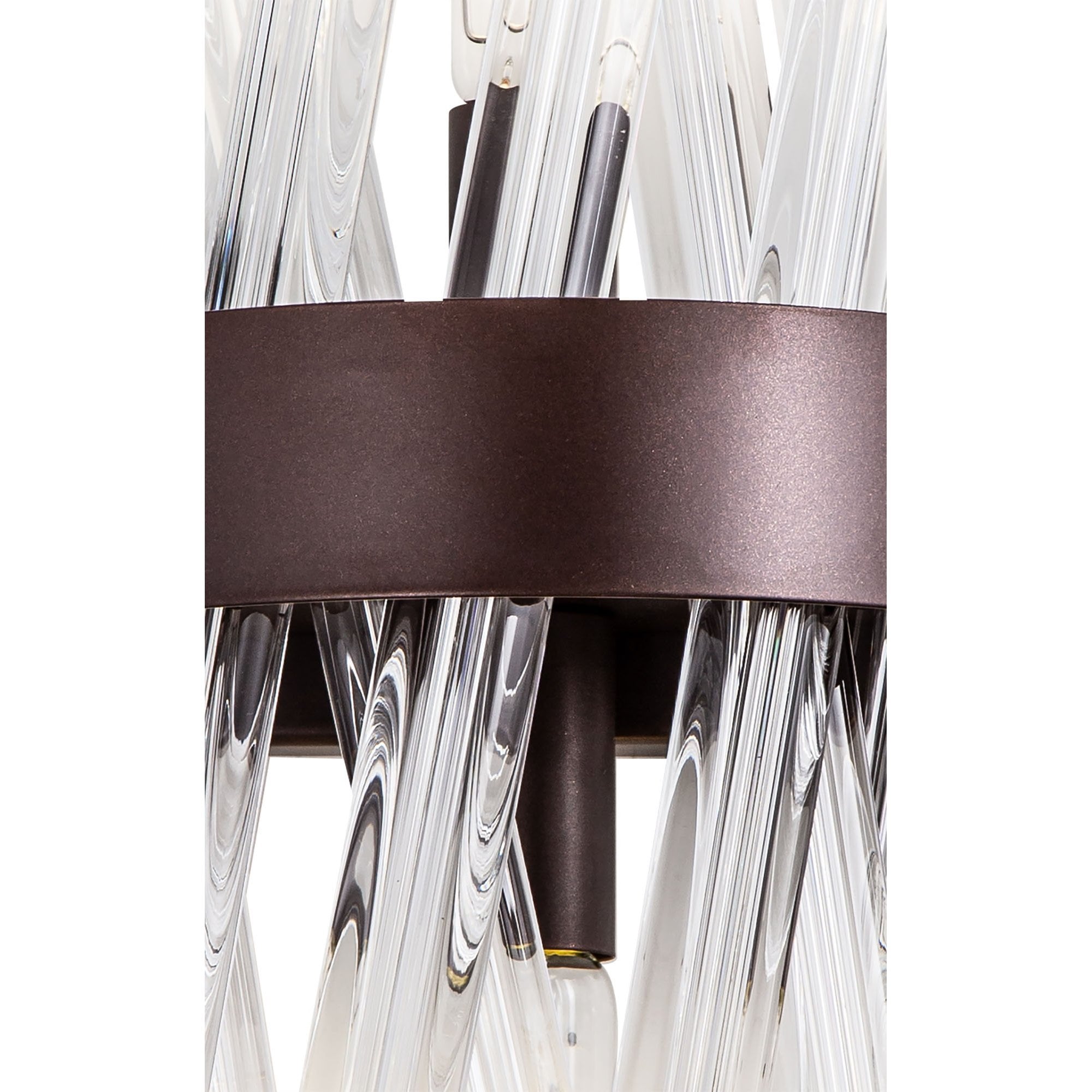 Fabula Wordworth 2 Light Wall Light - Brown Oxide & Clear Glass