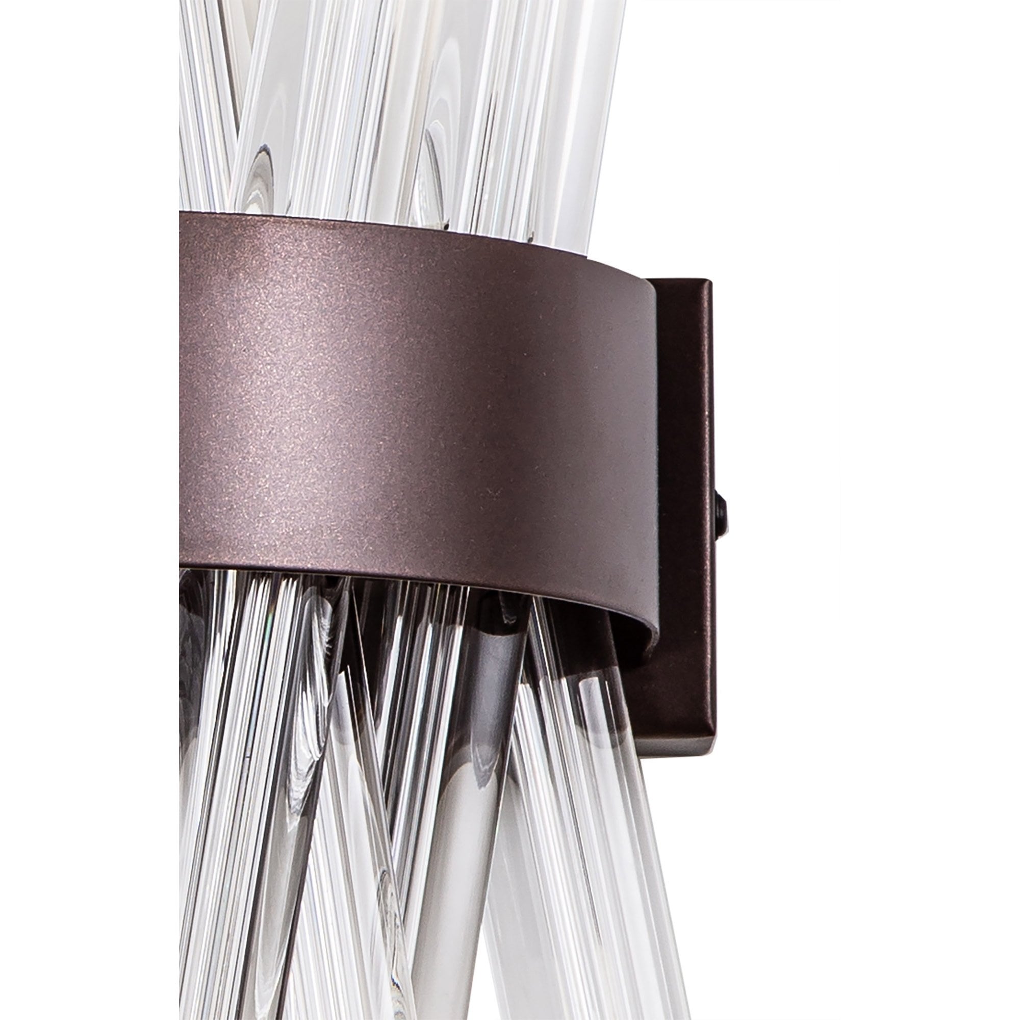 Fabula Wordworth 2 Light Wall Light - Brown Oxide & Clear Glass