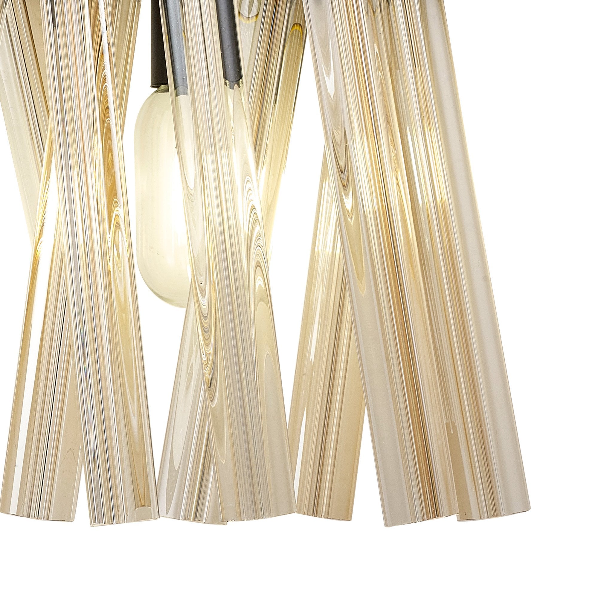 Fabula Wordworth 2 Light Wall Light - Matt Black & Champagne Glass